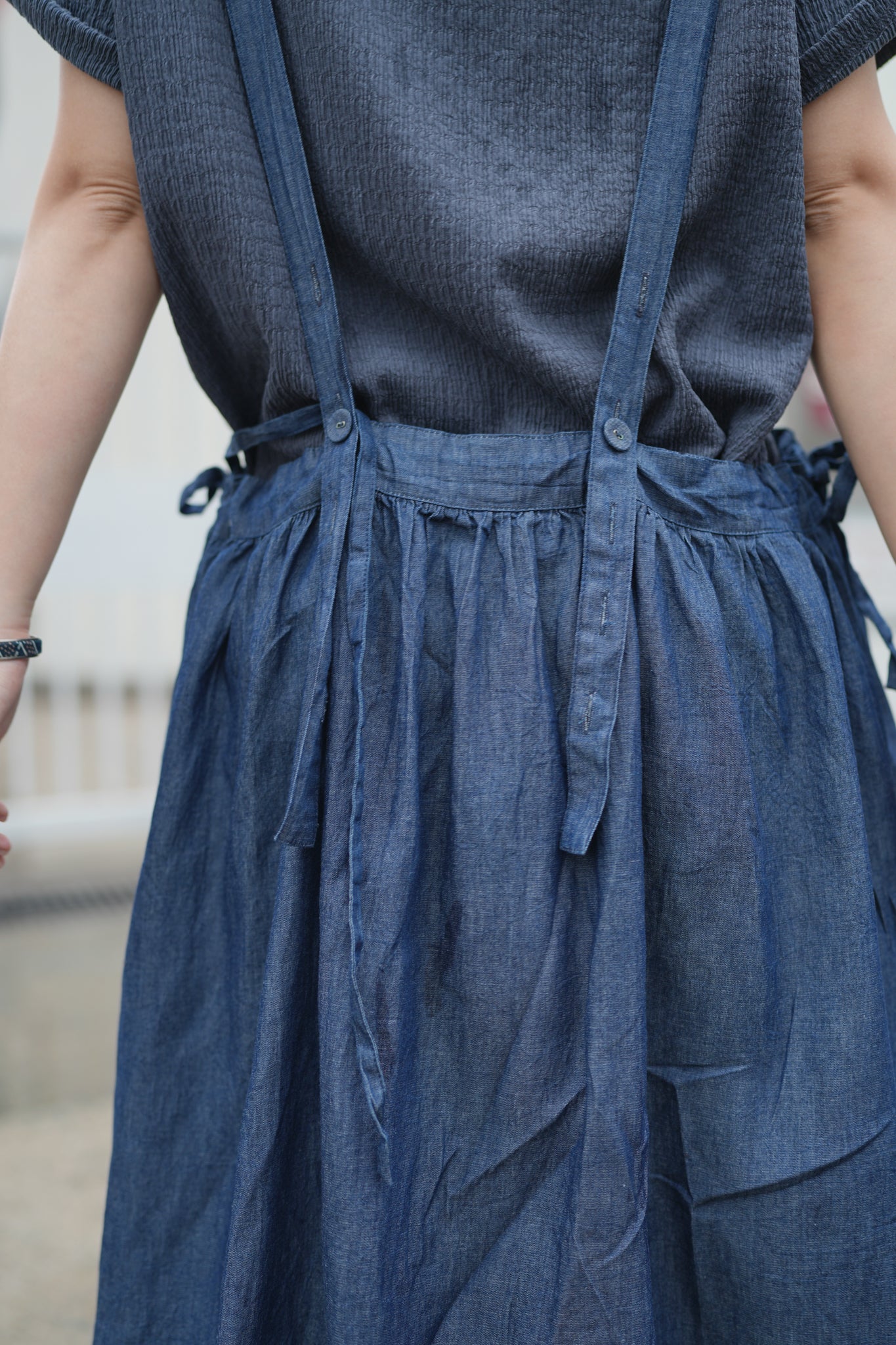 CA612 Light Weight Denim One-Piece Dress