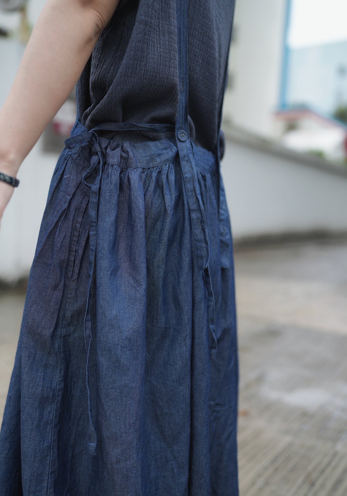 CA612 Light Weight Denim One-Piece Dress