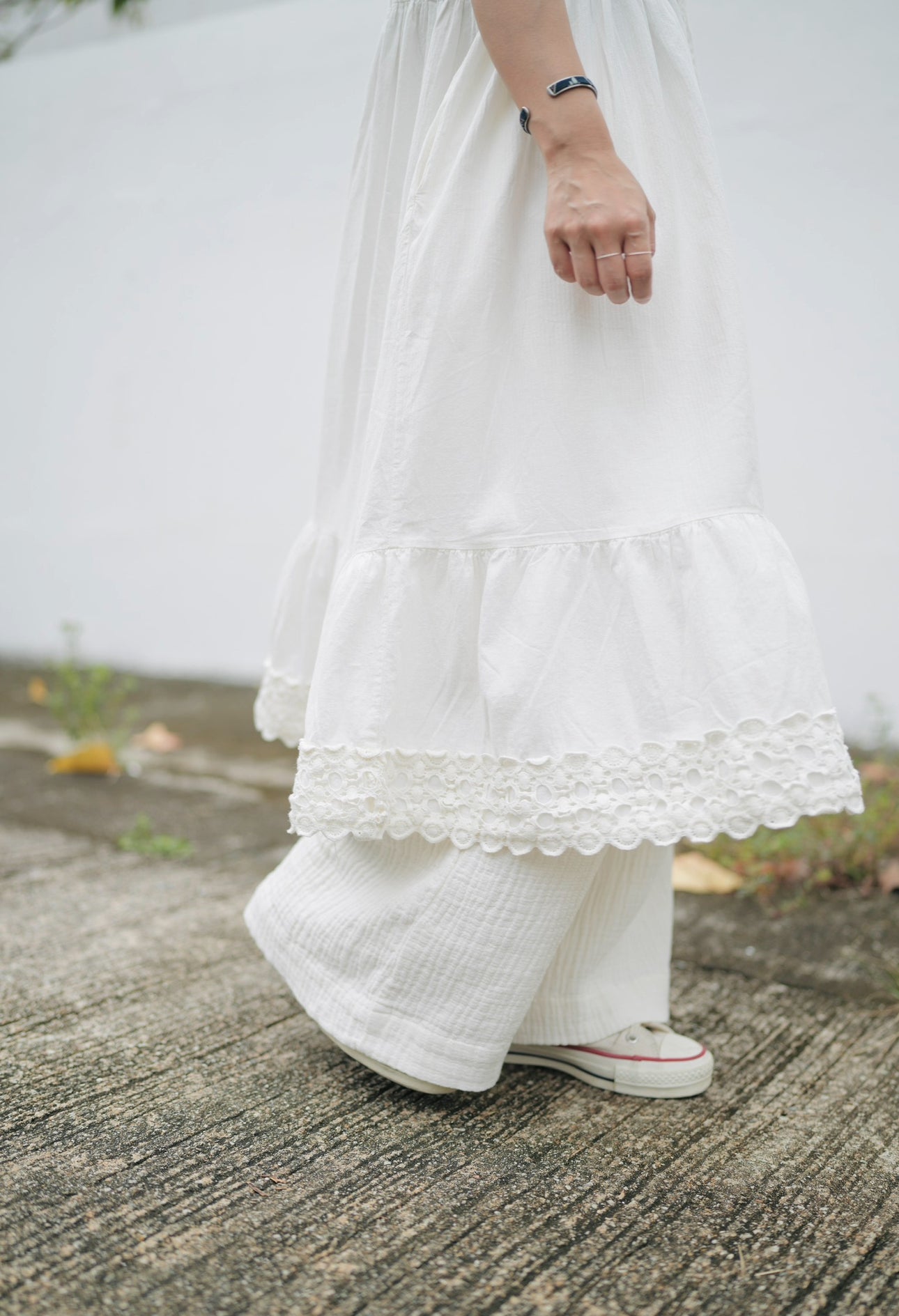 CA642 SOFT GAUZE WIDE LEG PANTS