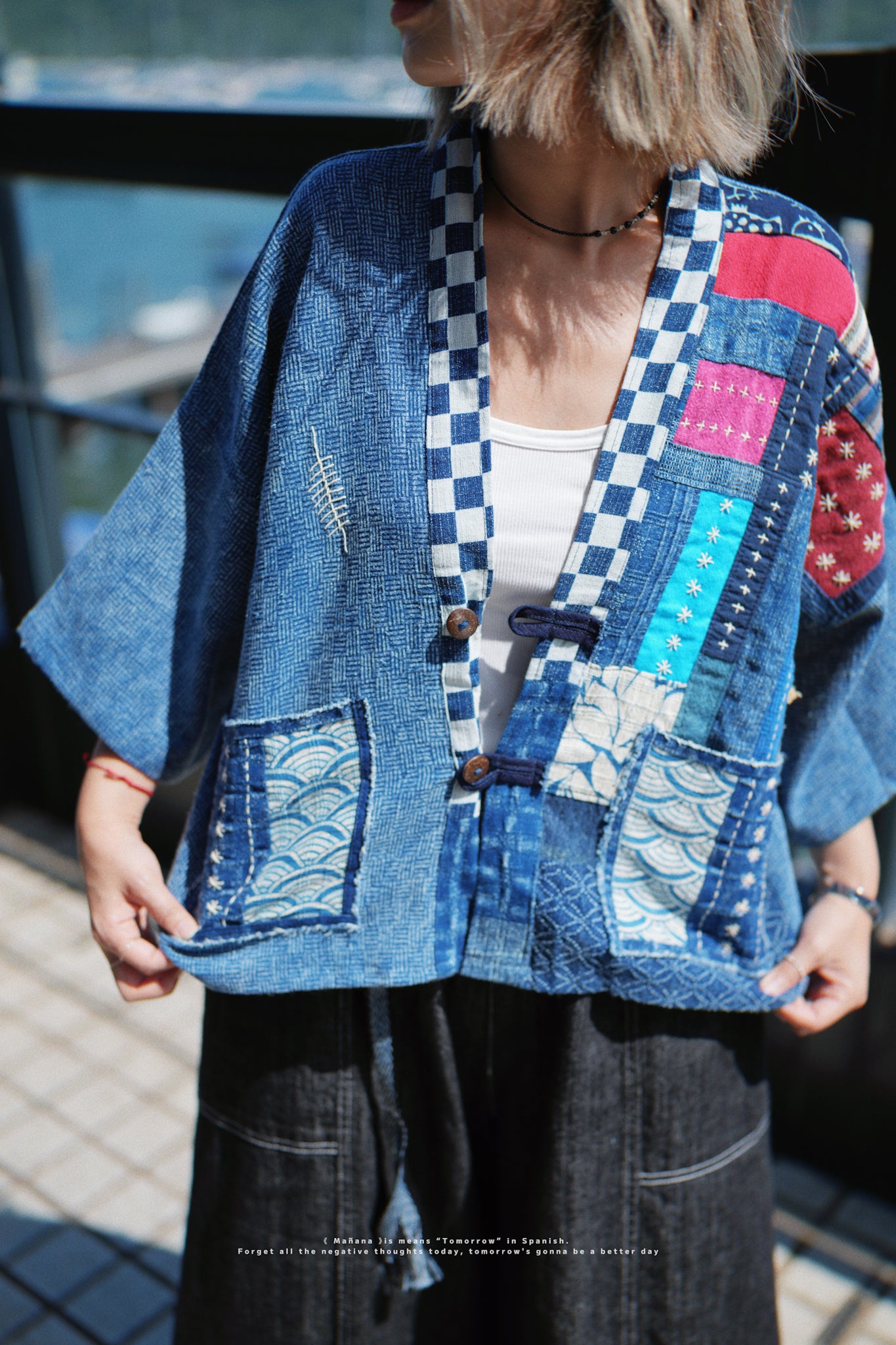 NA419 INDIGO STITCHED SASHIKO OUTER