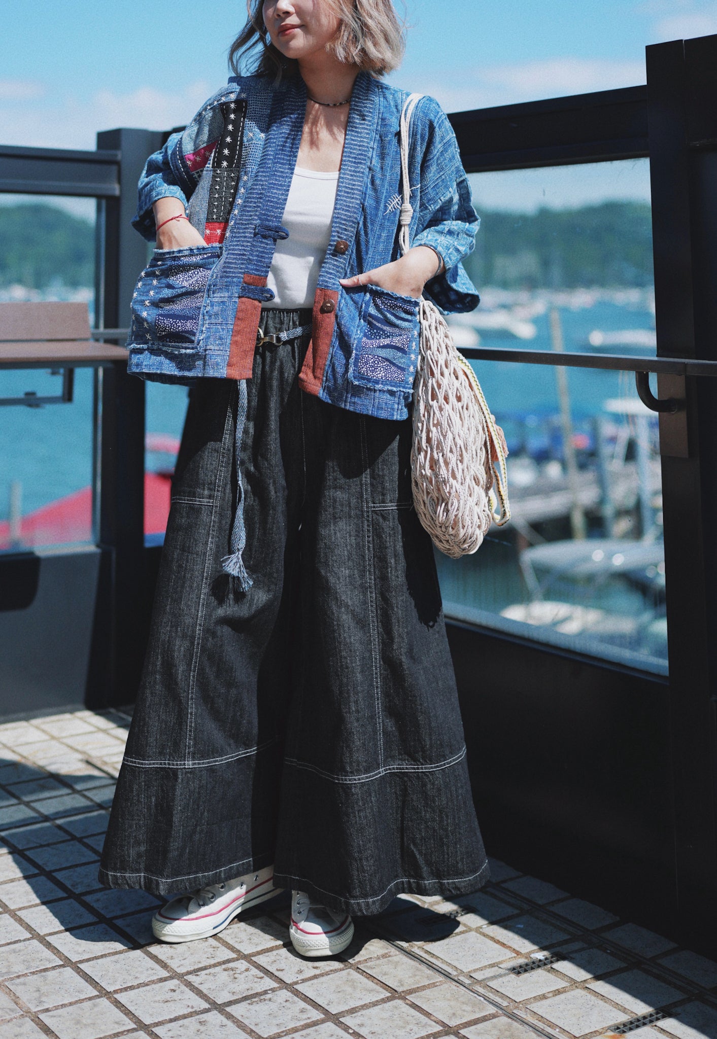 NA419 INDIGO STITCHED SASHIKO OUTER