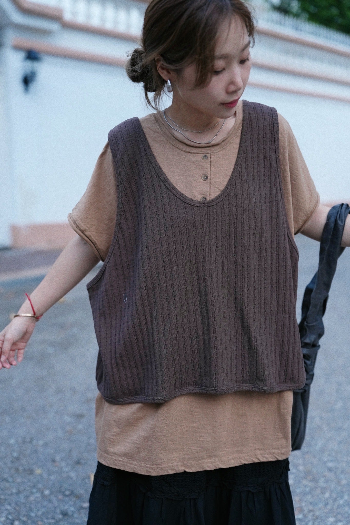 MZ821 KNIT CROPPED TANK TOP