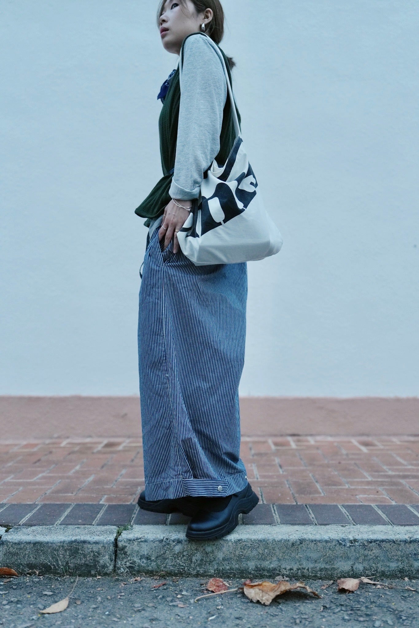 MZ823 PATCHED HICKORY STRIPED PANTS