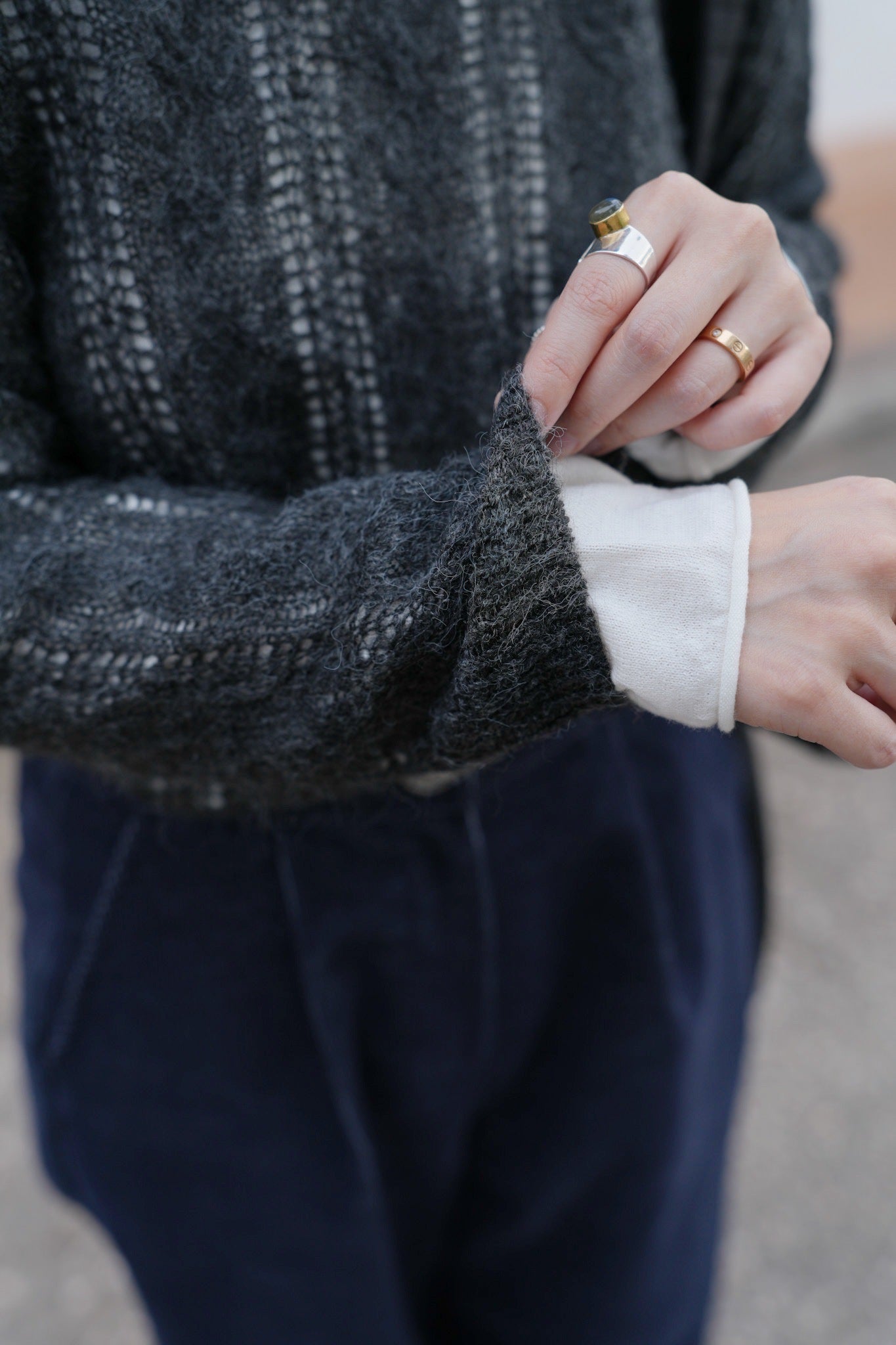 MZ901 2in1 WOOL KNIT TOP