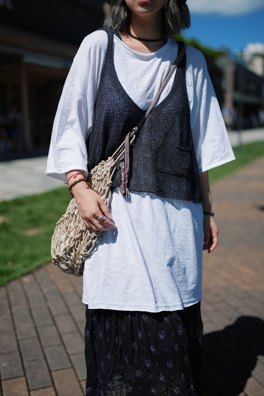 MZ388 SLUBBY LOOSE-FIT TOP【 買2件即減-$30 】