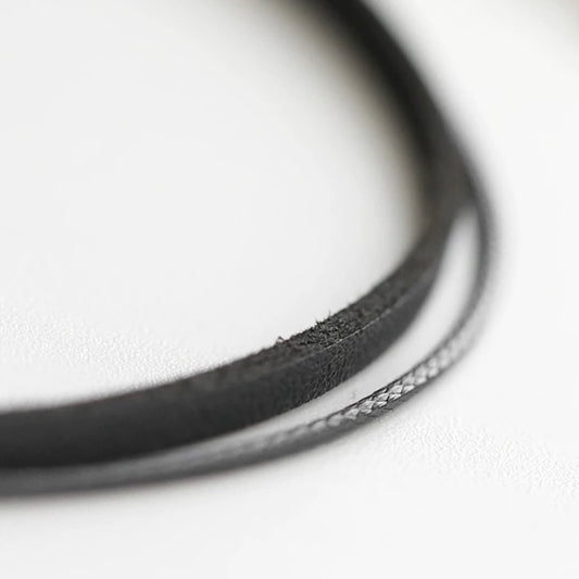 CA697 LEATHER LAYERING BLACK CHOKER