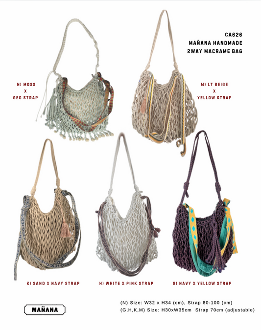 CA626 Mañana Handmade 2way Macrame Bag