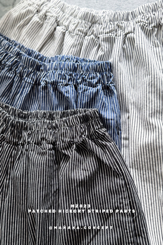 MZ823 PATCHED HICKORY STRIPED PANTS