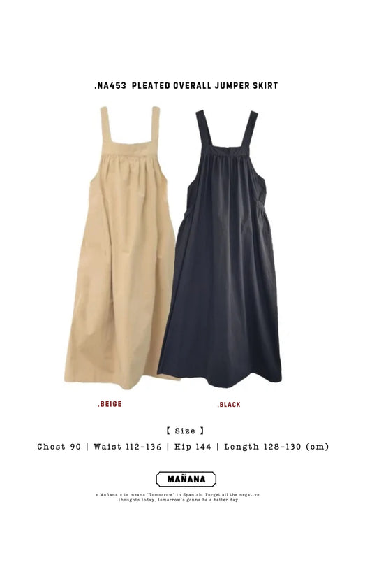 NA453 PLEATED OVERALL JUPMER DRESS