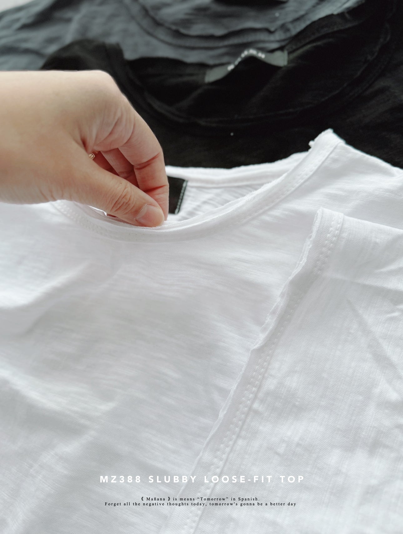 MZ388 SLUBBY LOOSE-FIT TOP【 買2件即減-$30 】