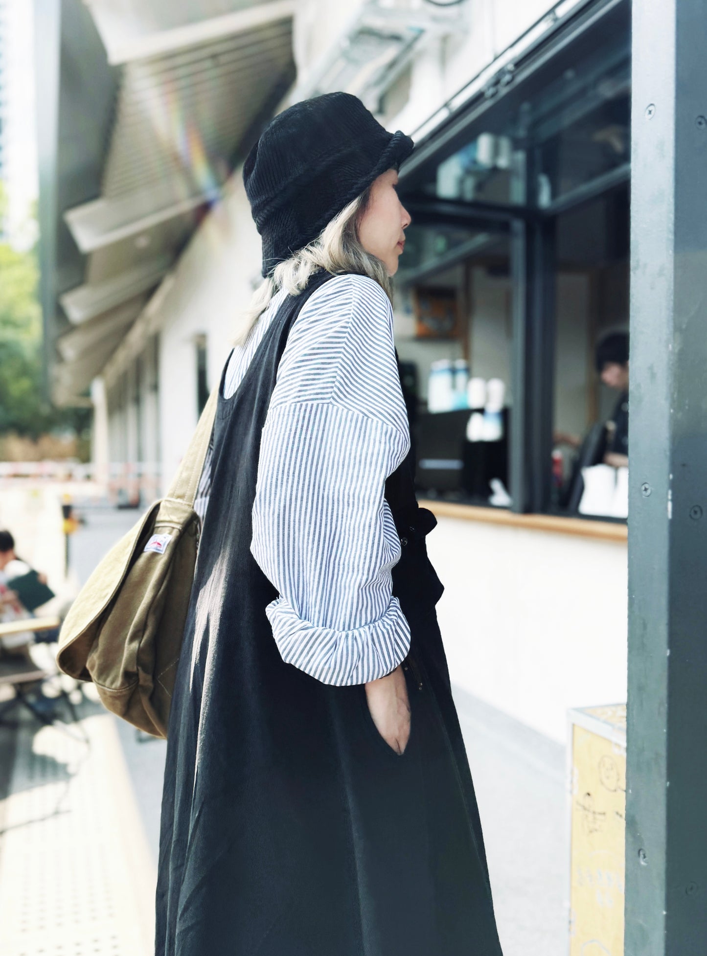 CA-572 Striped Shirt Dress