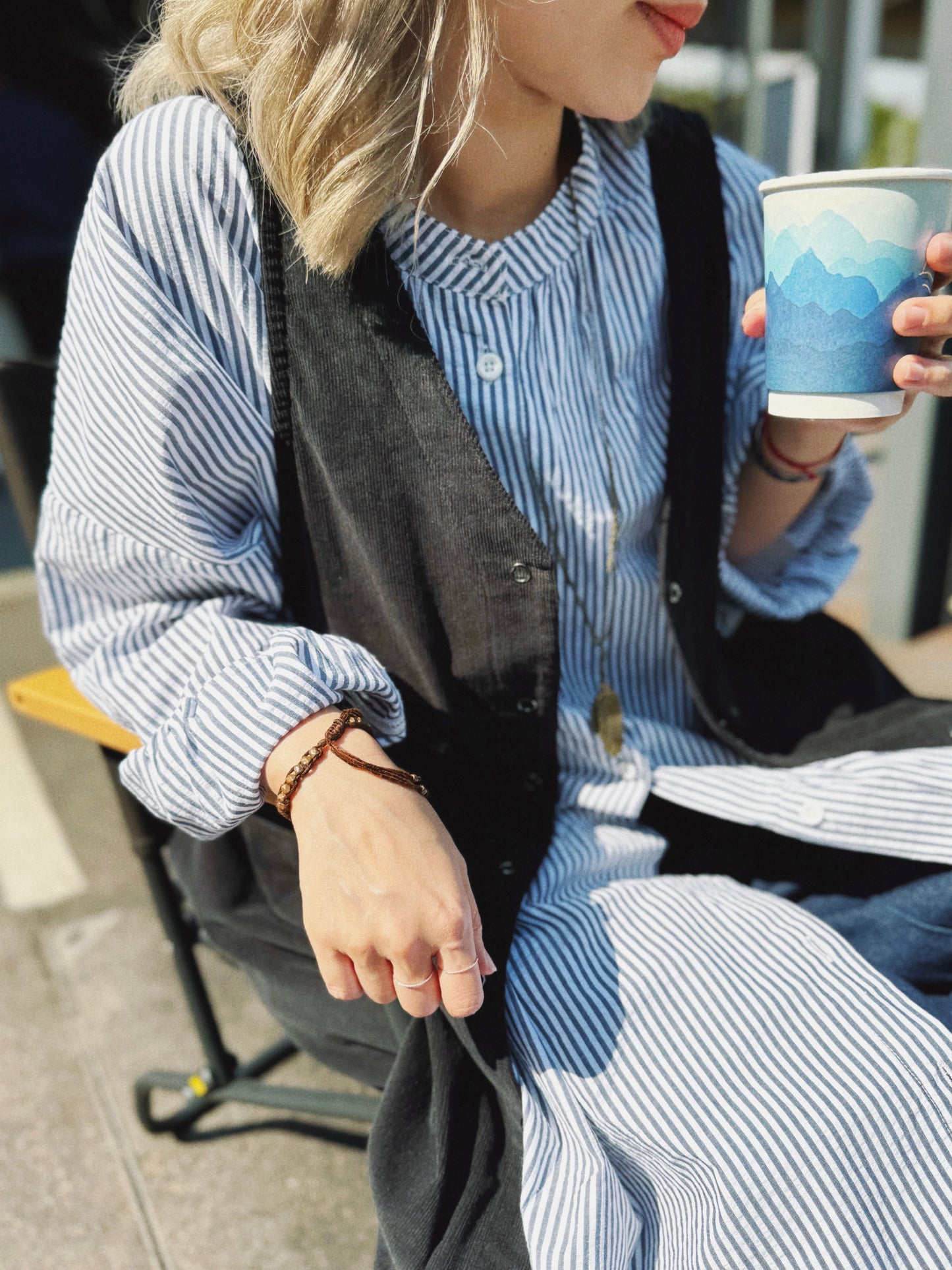 CA-572 Striped Shirt Dress