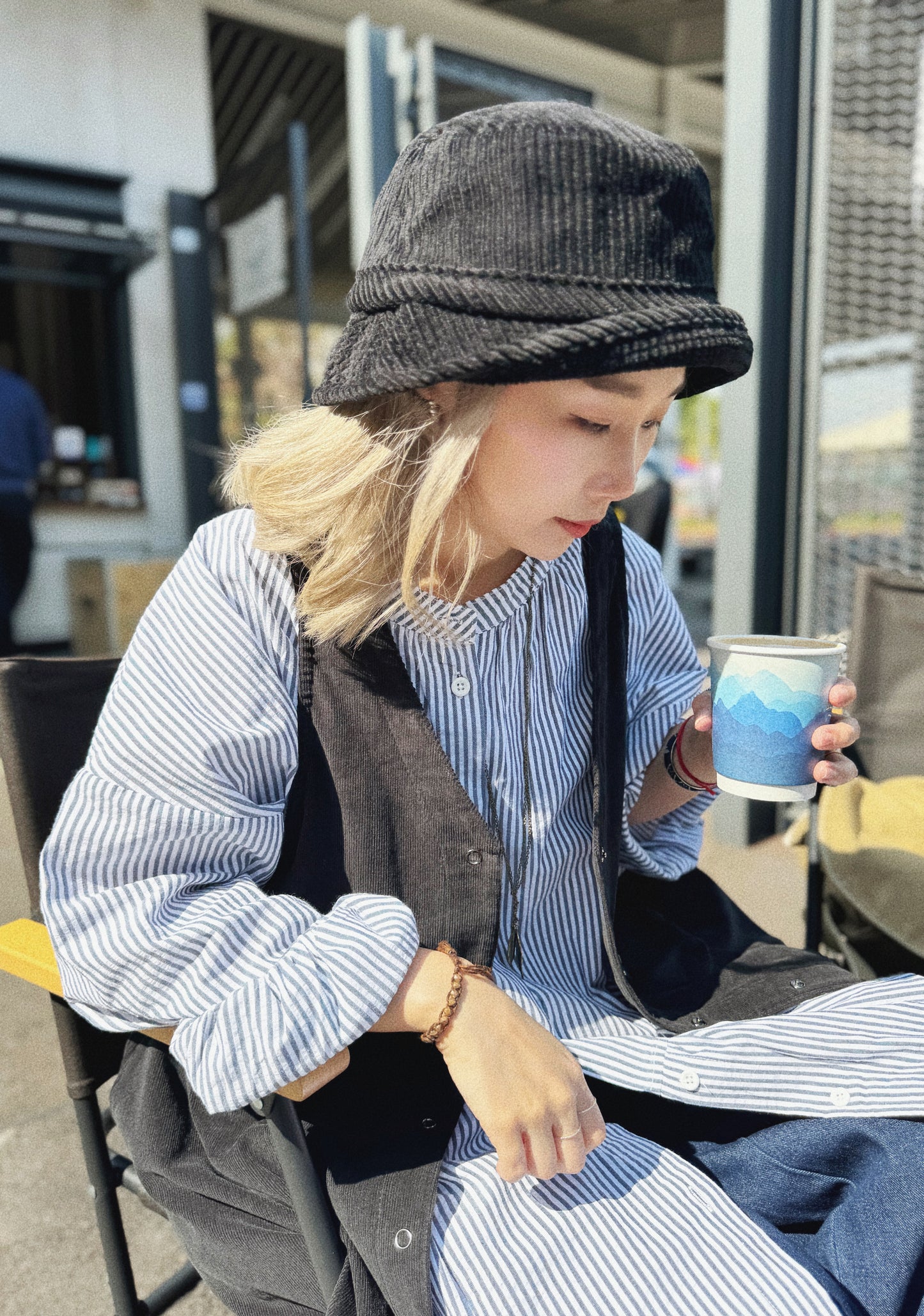 CA-572 Striped Shirt Dress