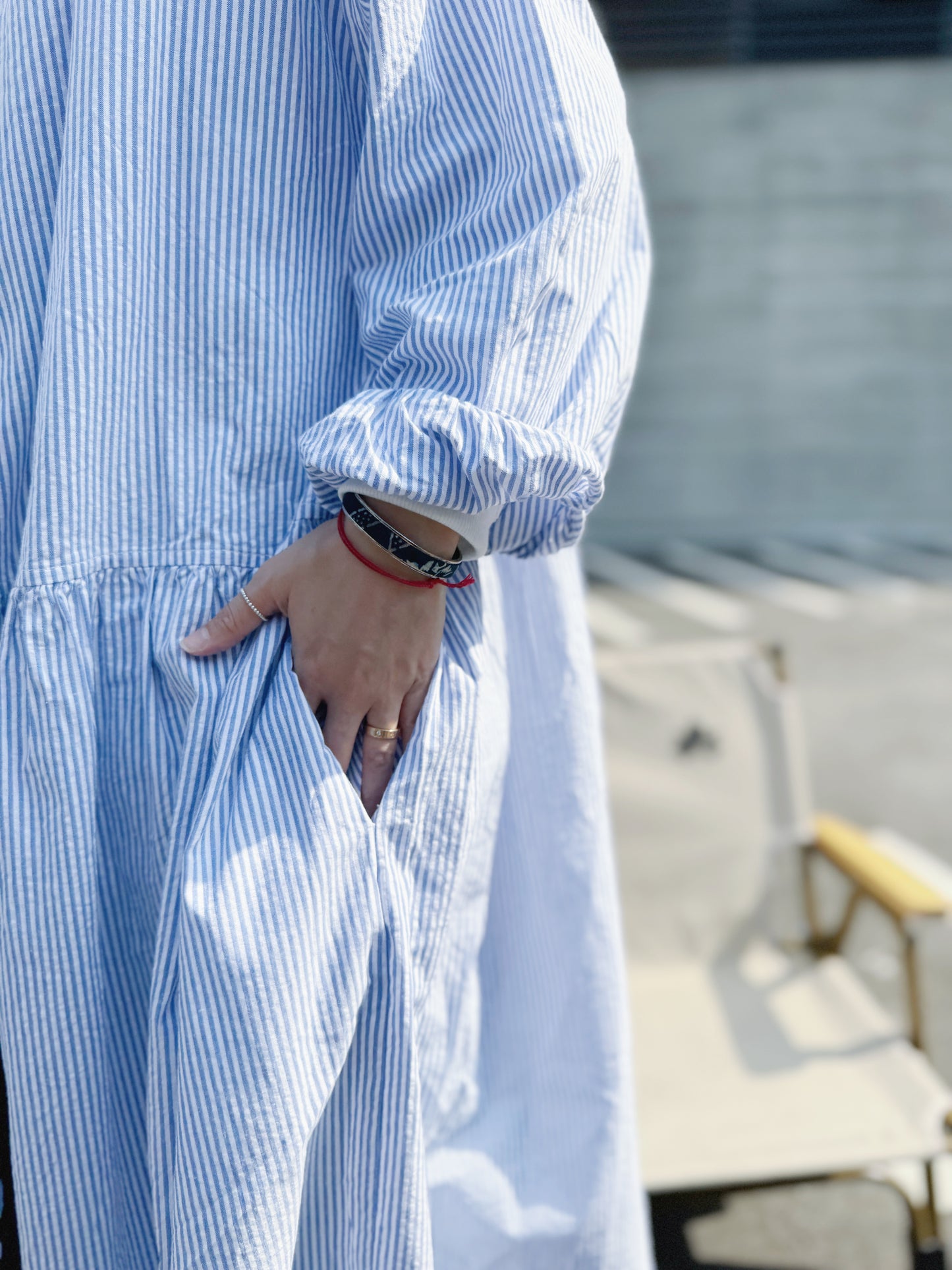 CA-572 Striped Shirt Dress