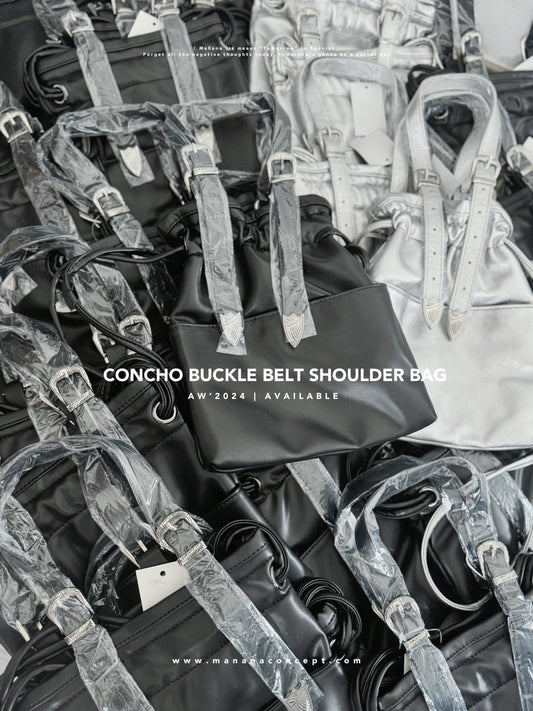 NA448 CONCHO BUCKLE BELT SHOULDER BAG