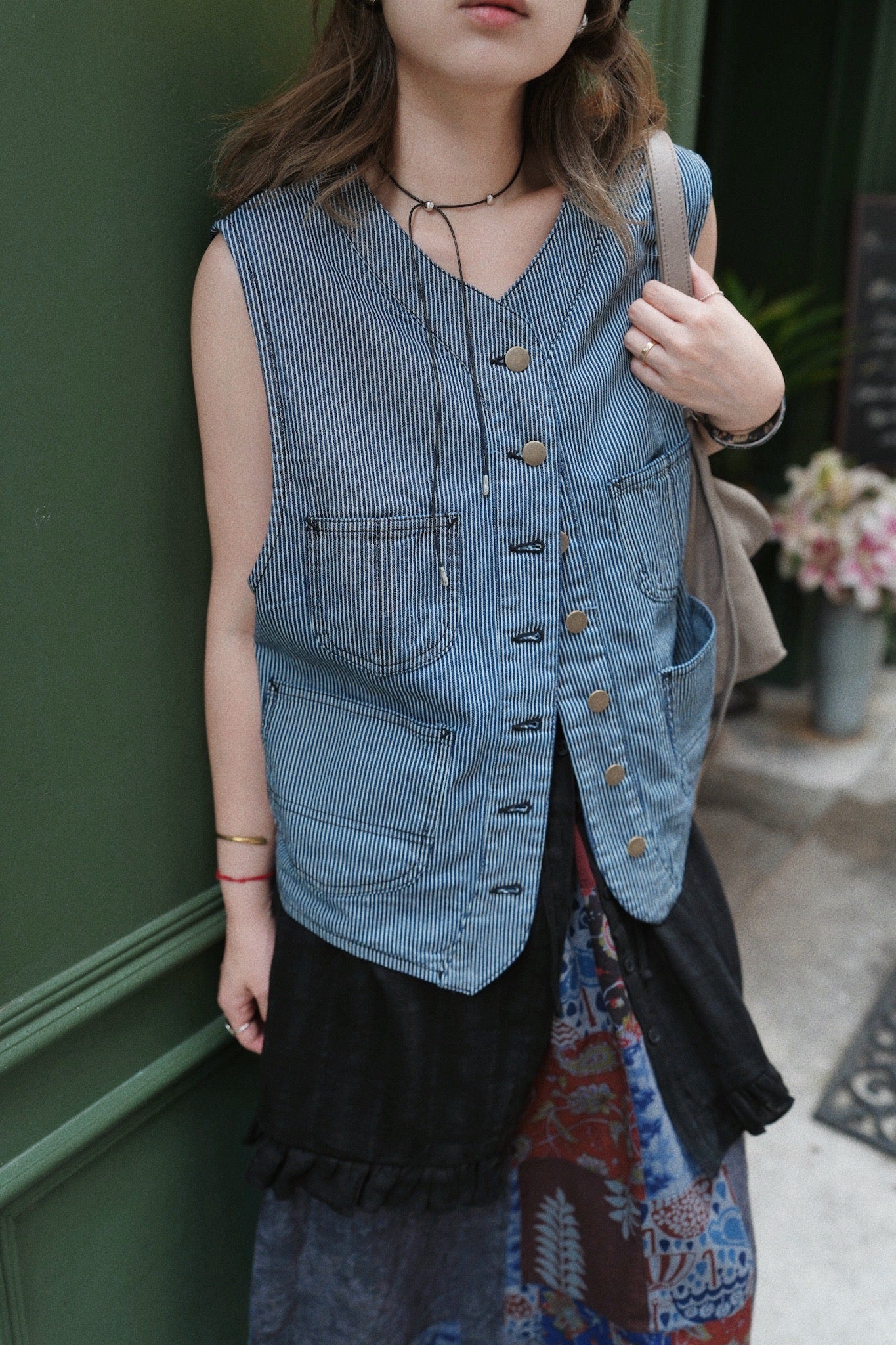 MZ618 LEATHER WRAP NECKLACE