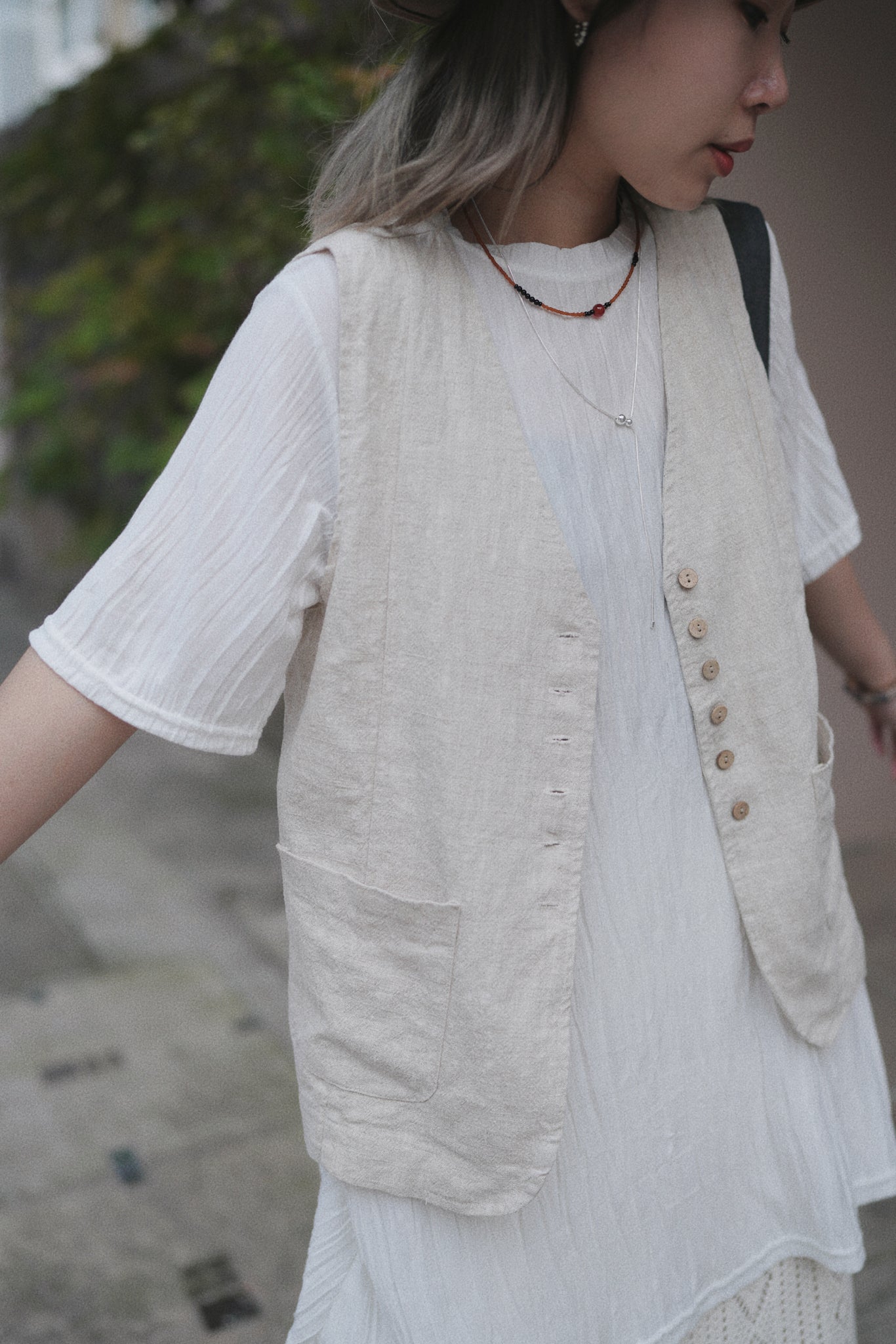 MZ329 Linen Vest