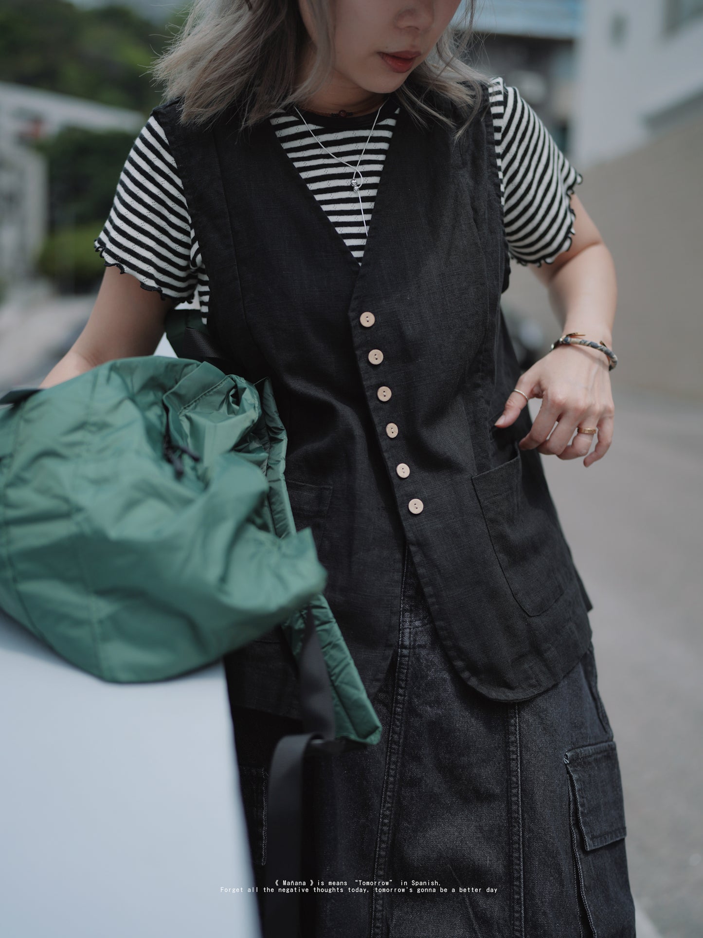 MZ329 Linen Vest