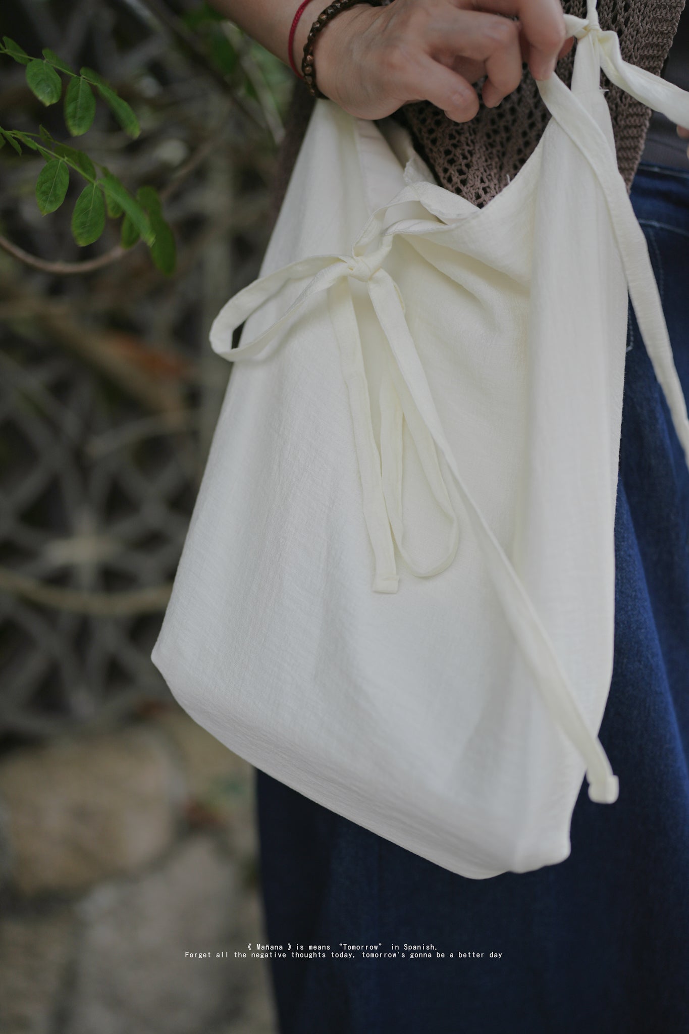 MZ328 Ribbon Crepe Crossbag