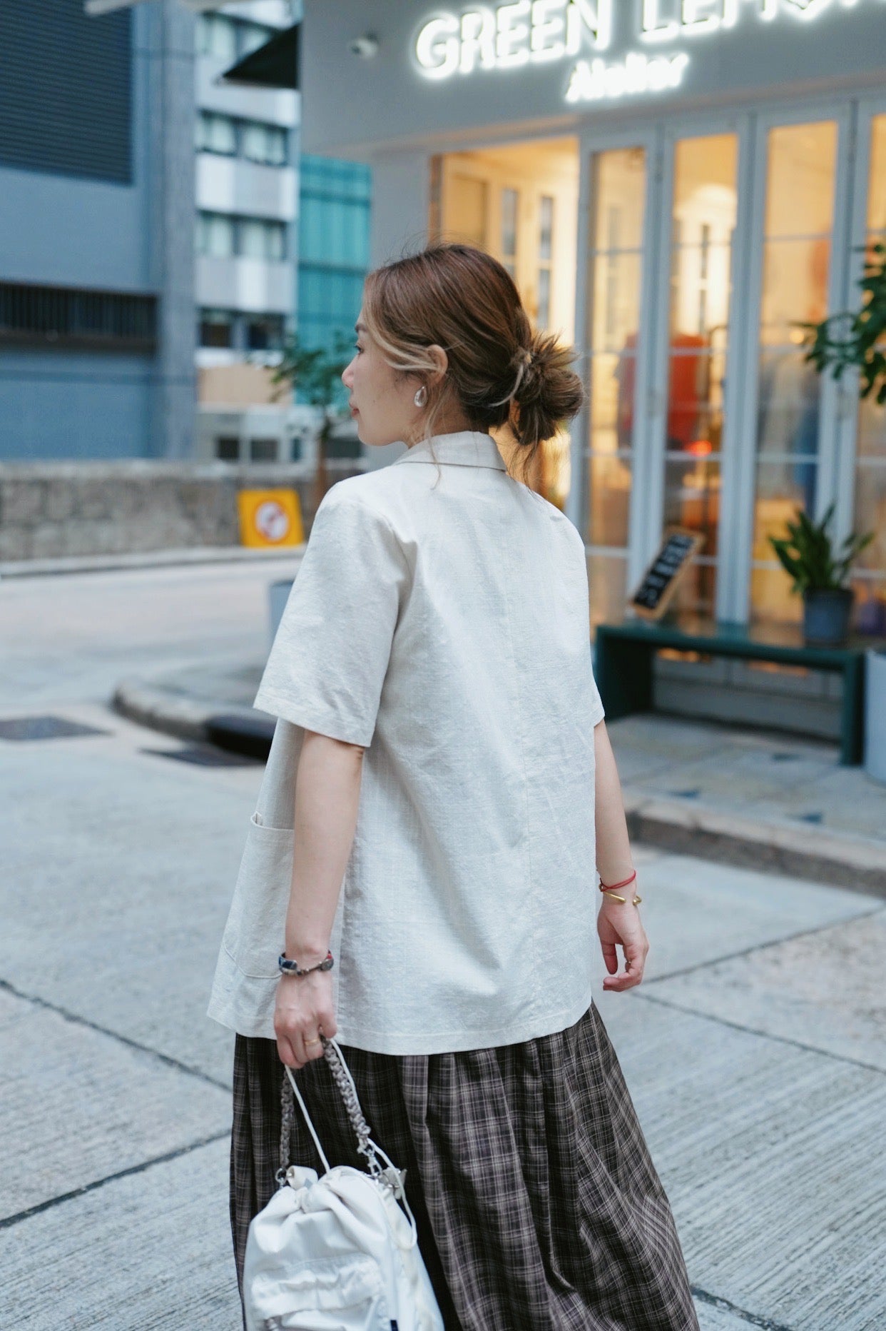MZ743 LINEN BLAZER WITH BELT