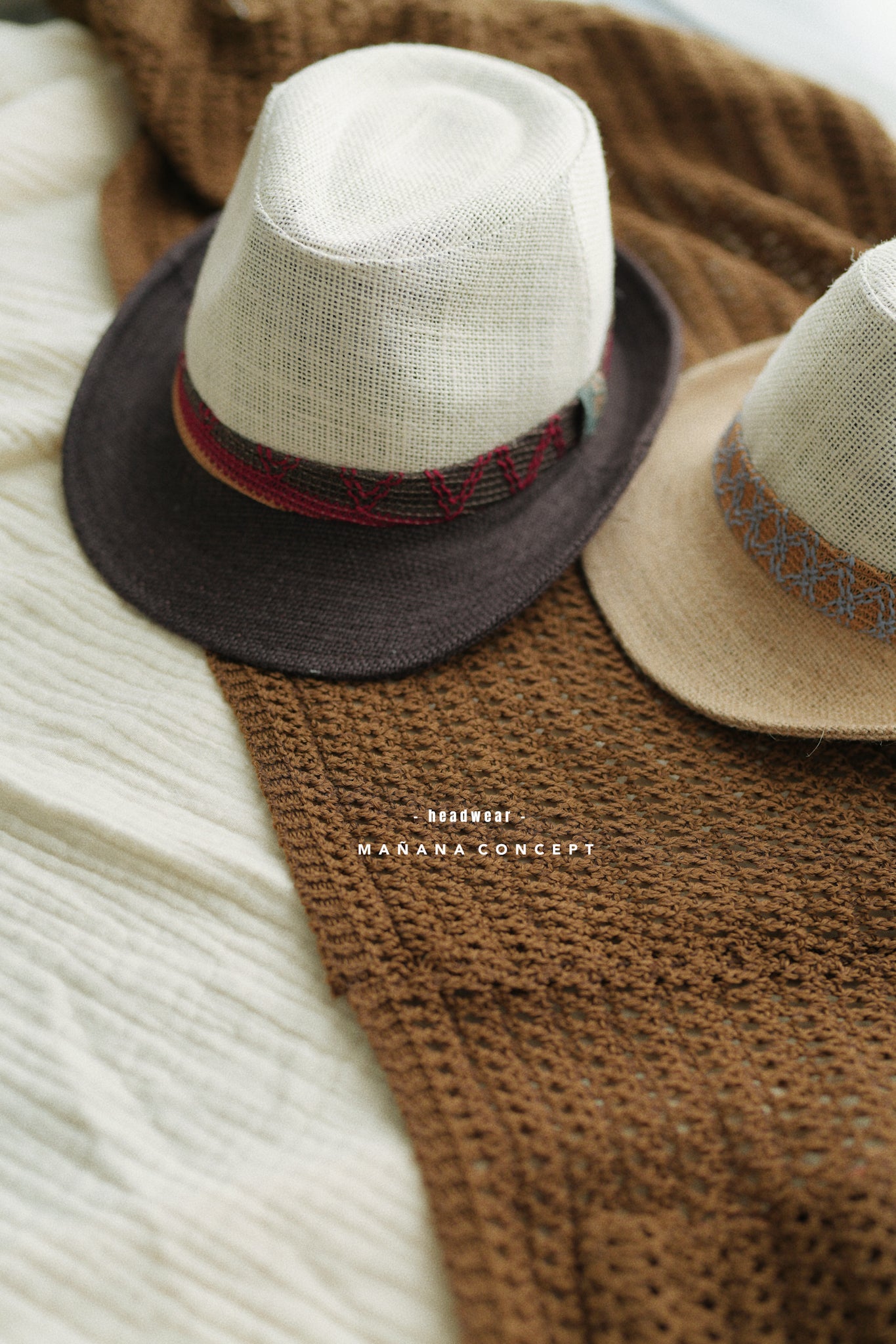 MZ320 Daisy Contrasted Linen Hat