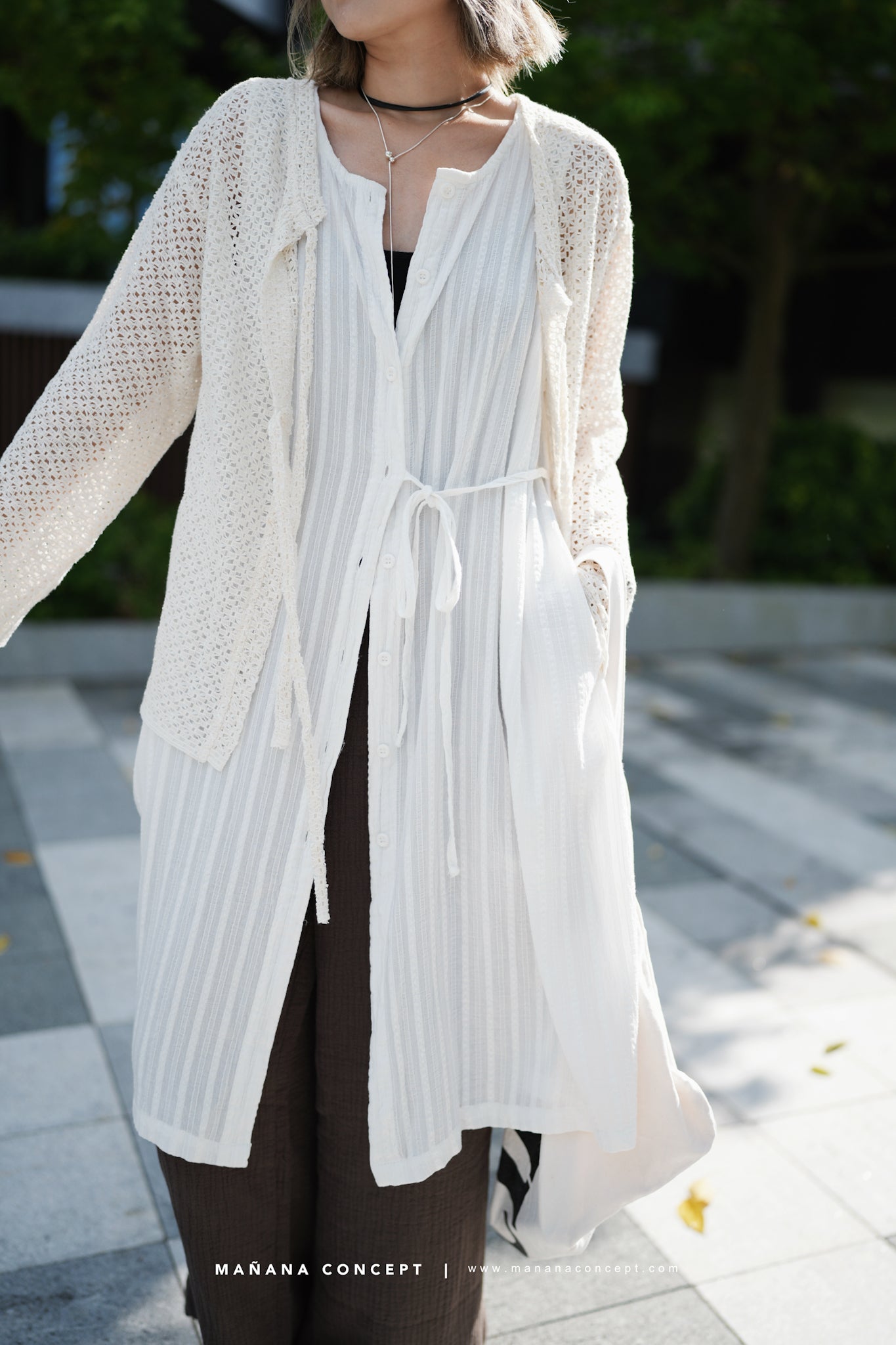 CA654 DOBBY STRIPE DRESS