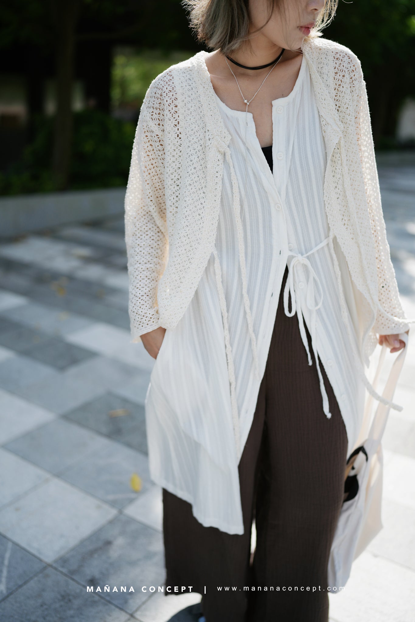 CA654 DOBBY STRIPE DRESS