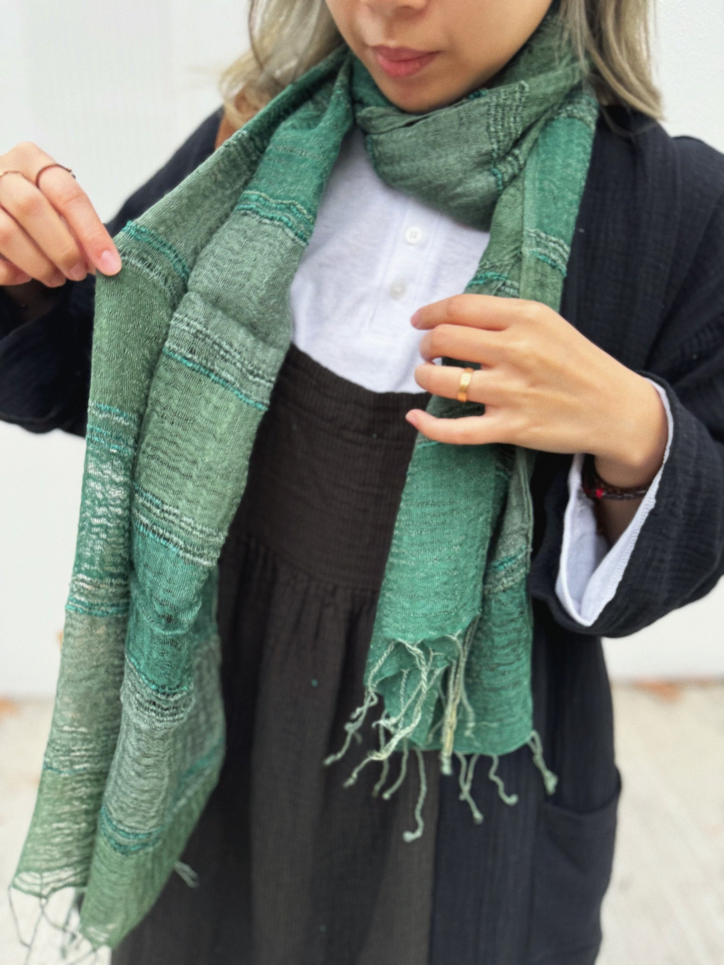MZ210 Handmade Contrasted Scarf