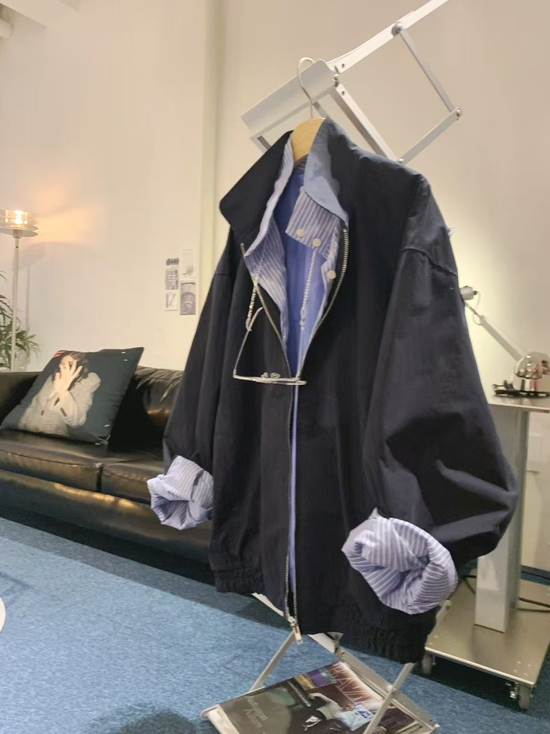 MZ626 SHIRT LAYERED STAND BLOUSON