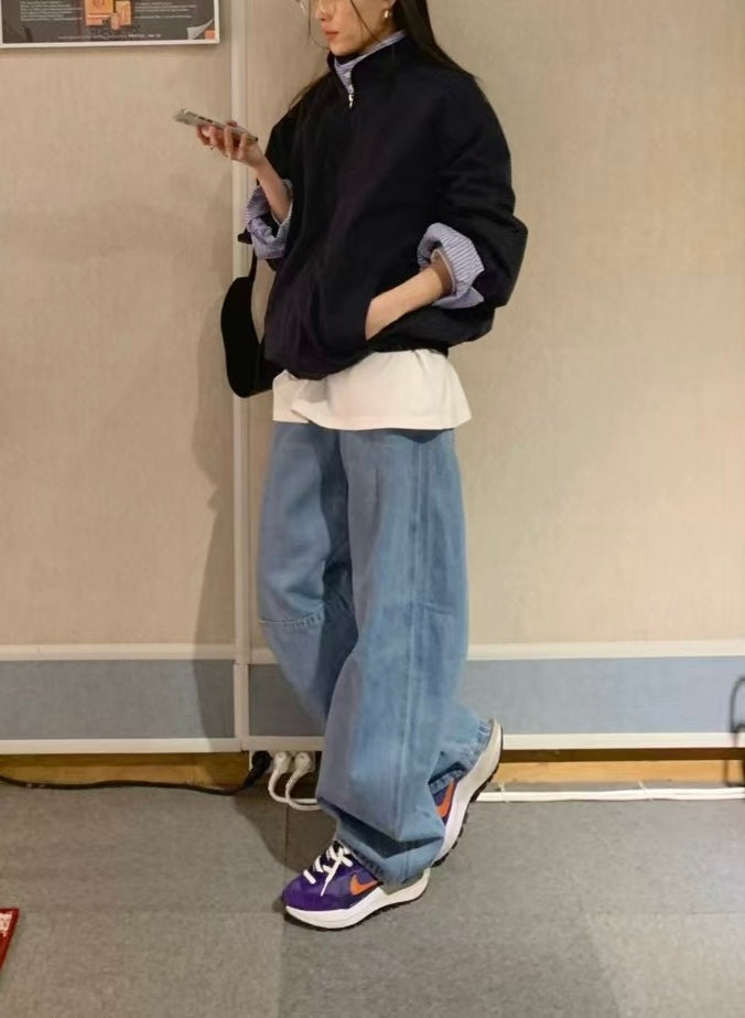 MZ626 SHIRT LAYERED STAND BLOUSON