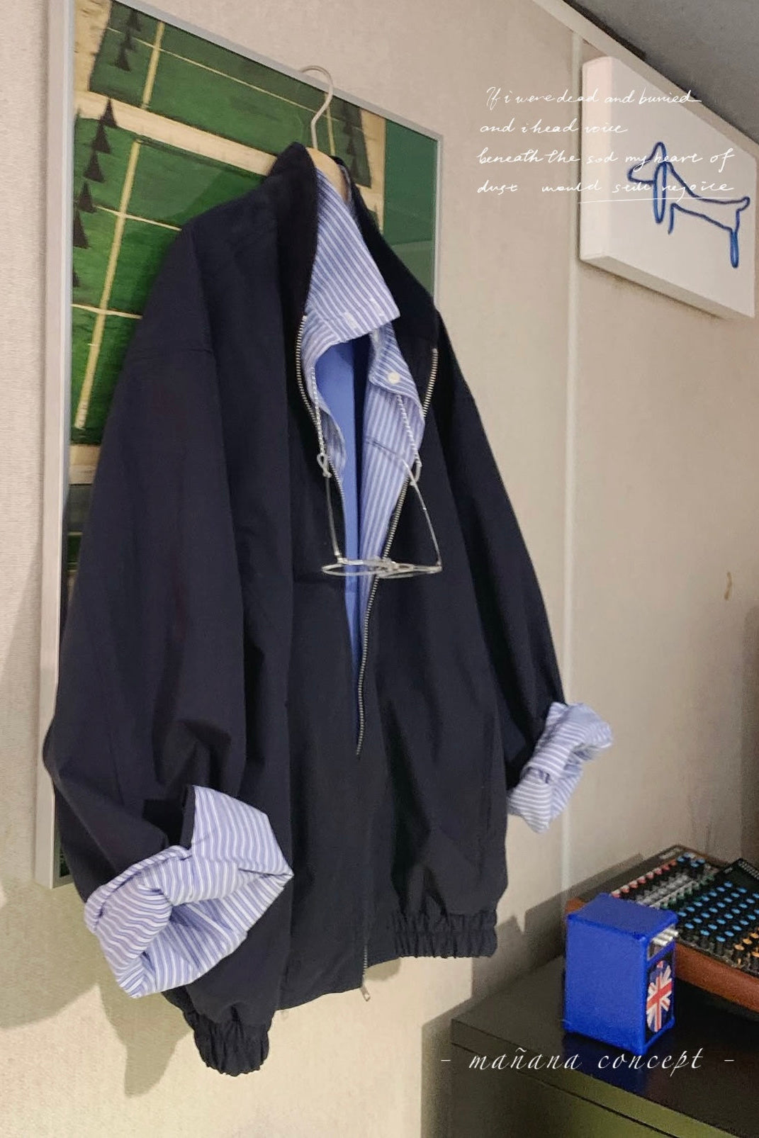 MZ626 SHIRT LAYERED STAND BLOUSON