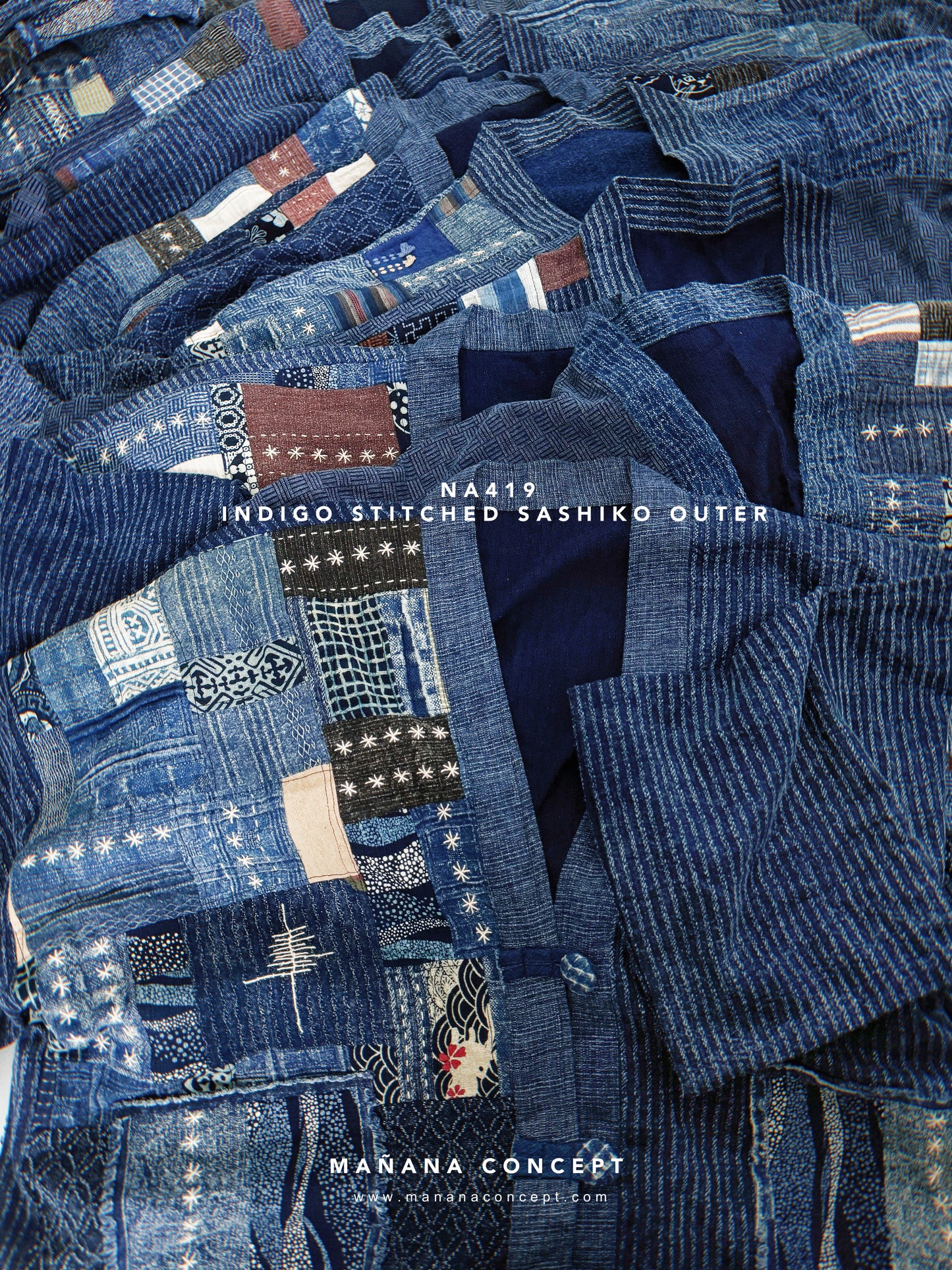 NA419 INDIGO STITCHED SASHIKO OUTER