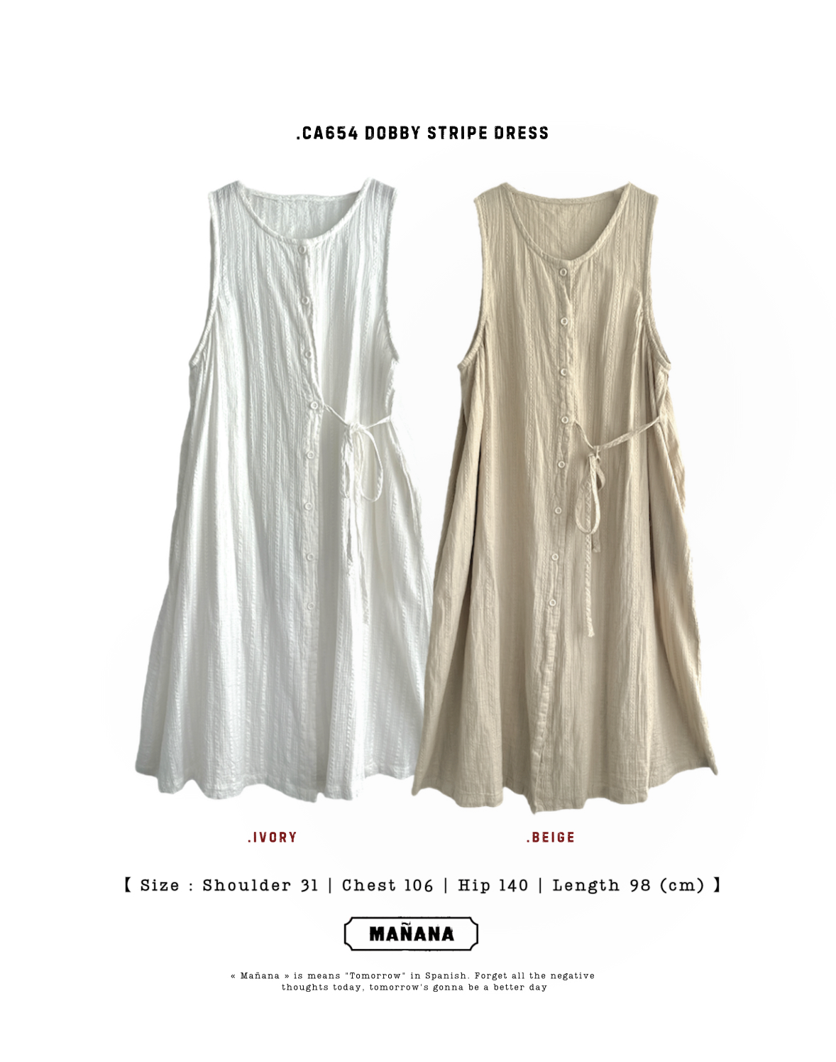 CA654 DOBBY STRIPE DRESS