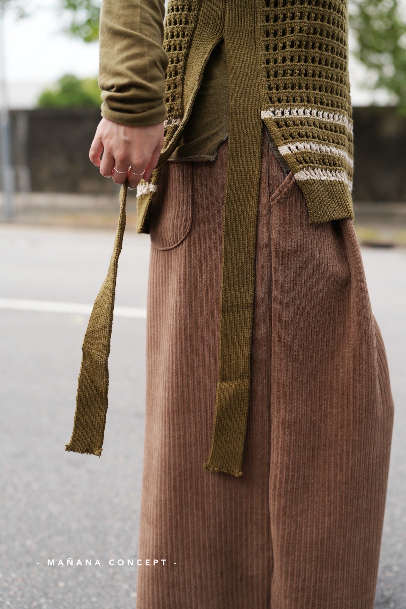 MZ606 CROCHET KNIT VEST