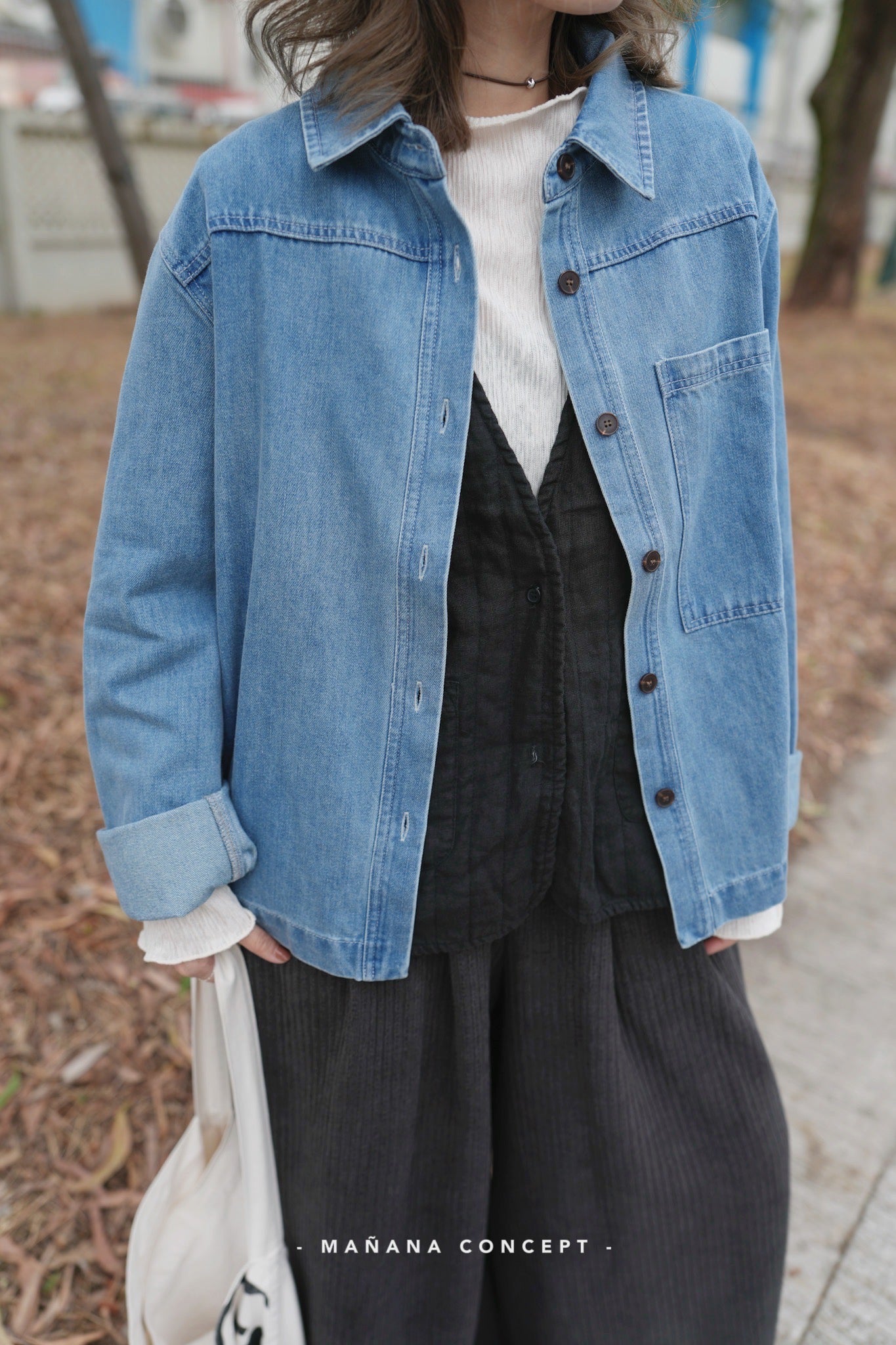 MZ611 LINEN STRIPED WORK VEST