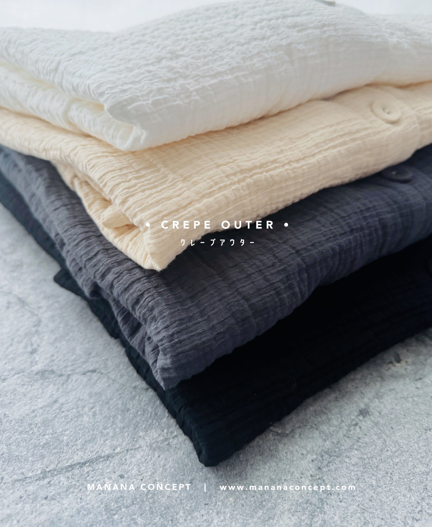 CA656 Hikari Light-Weight Crepe Cardigan