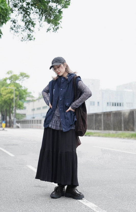 MZ971 PLEATED KNIT SKIRT