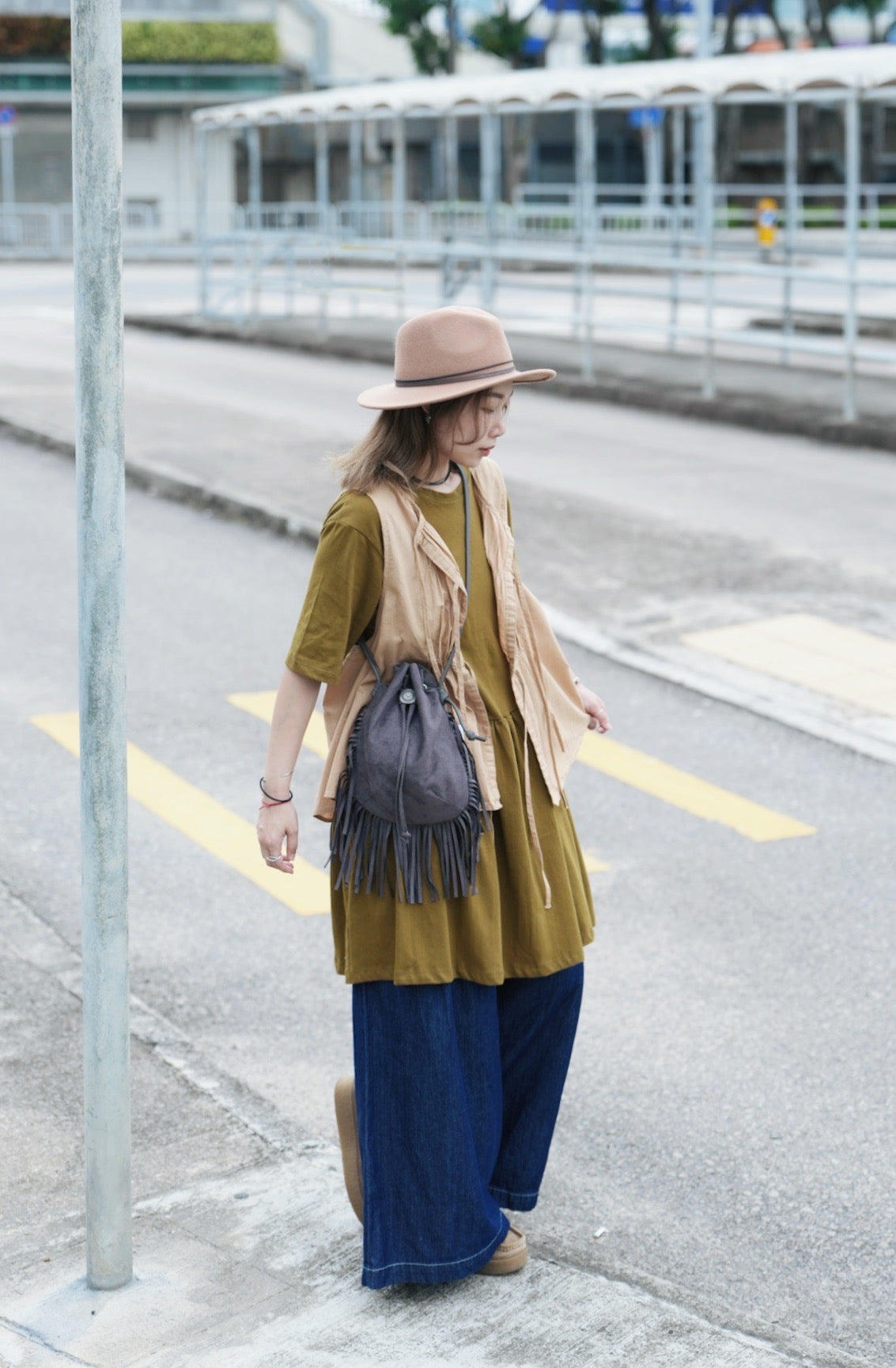 CA637 RIBBON VEST TOP