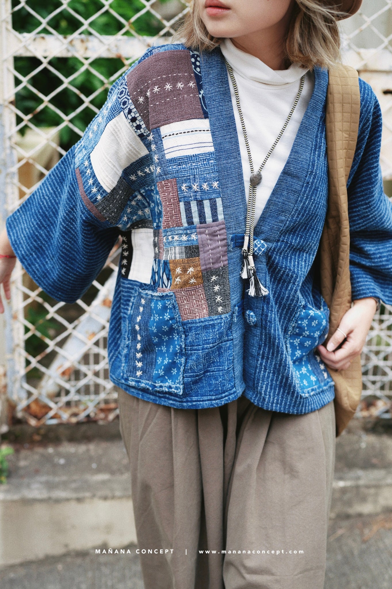 NA419 INDIGO STITCHED SASHIKO OUTER