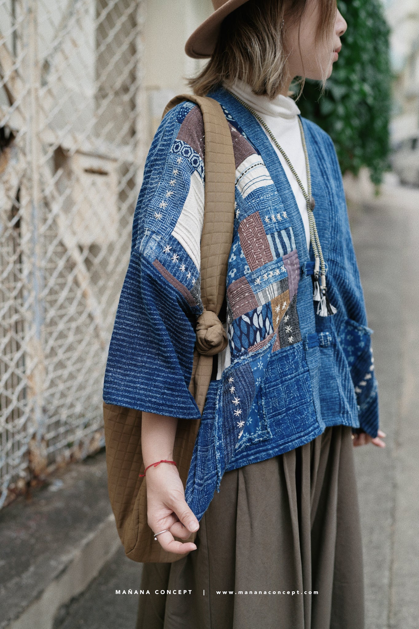 NA419 INDIGO STITCHED SASHIKO OUTER