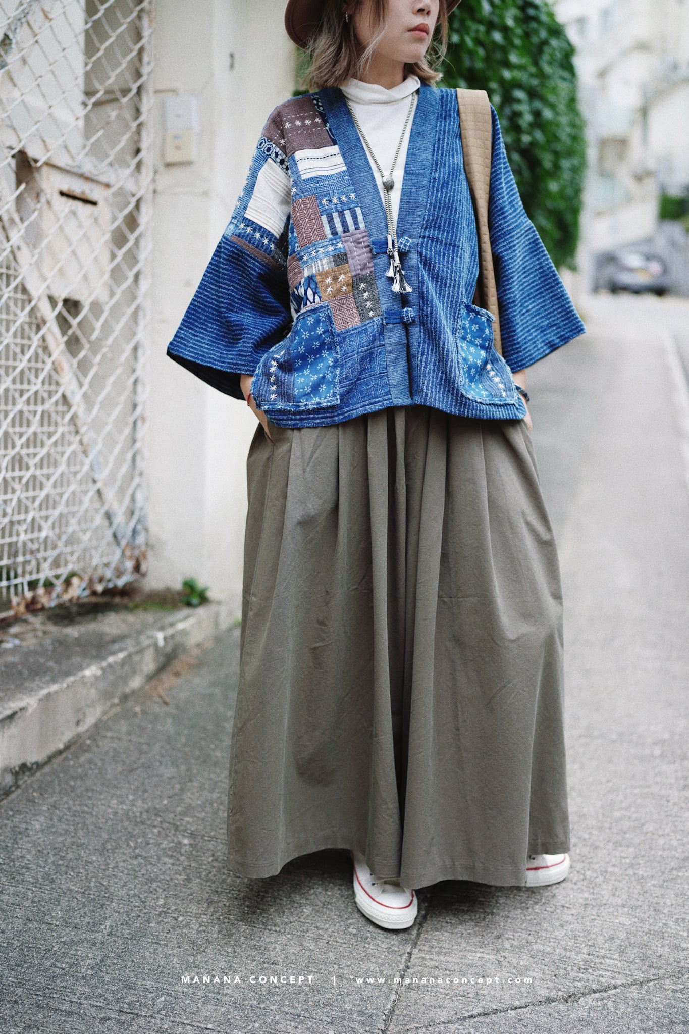 NA419 INDIGO STITCHED SASHIKO OUTER