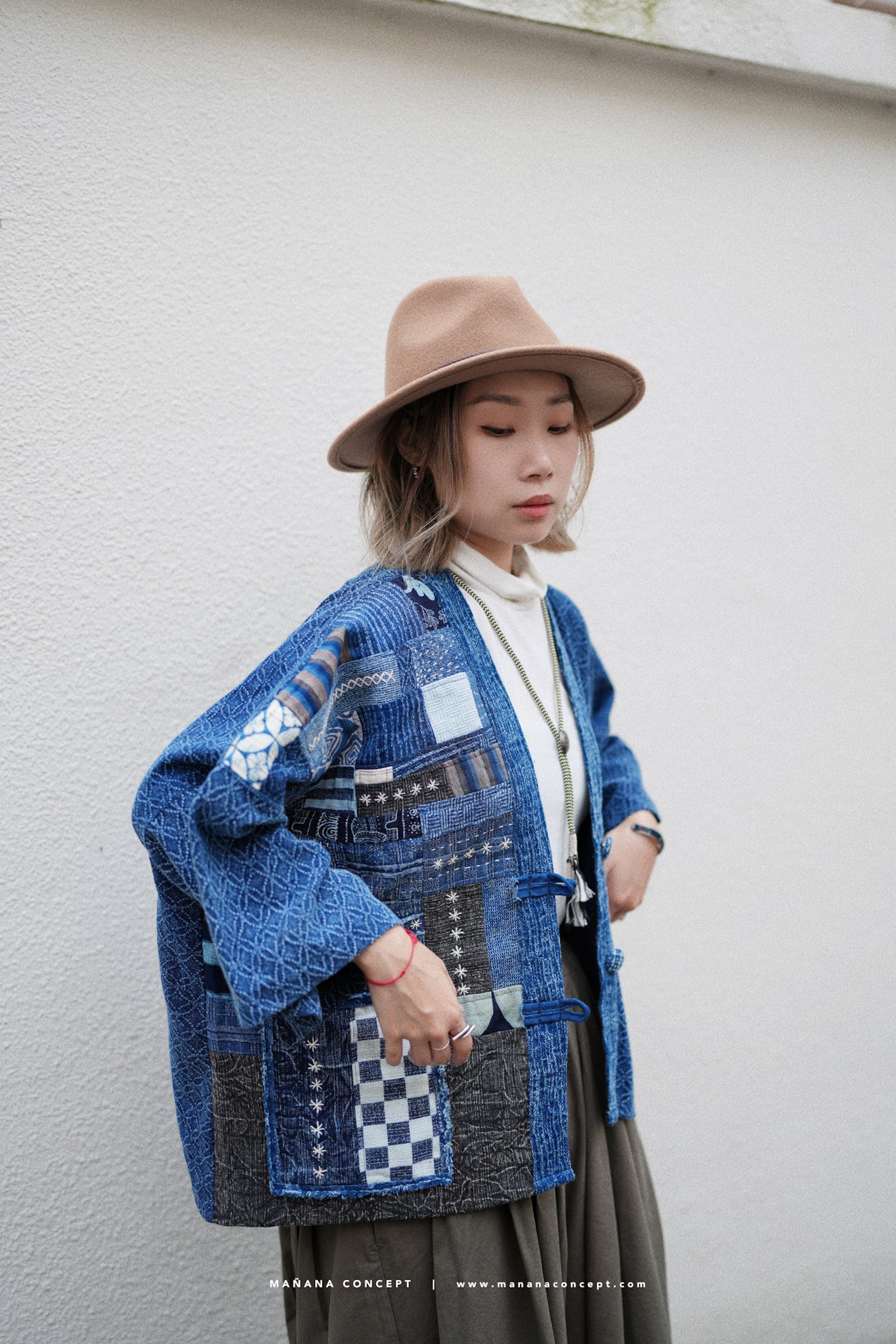 NA419 INDIGO STITCHED SASHIKO OUTER