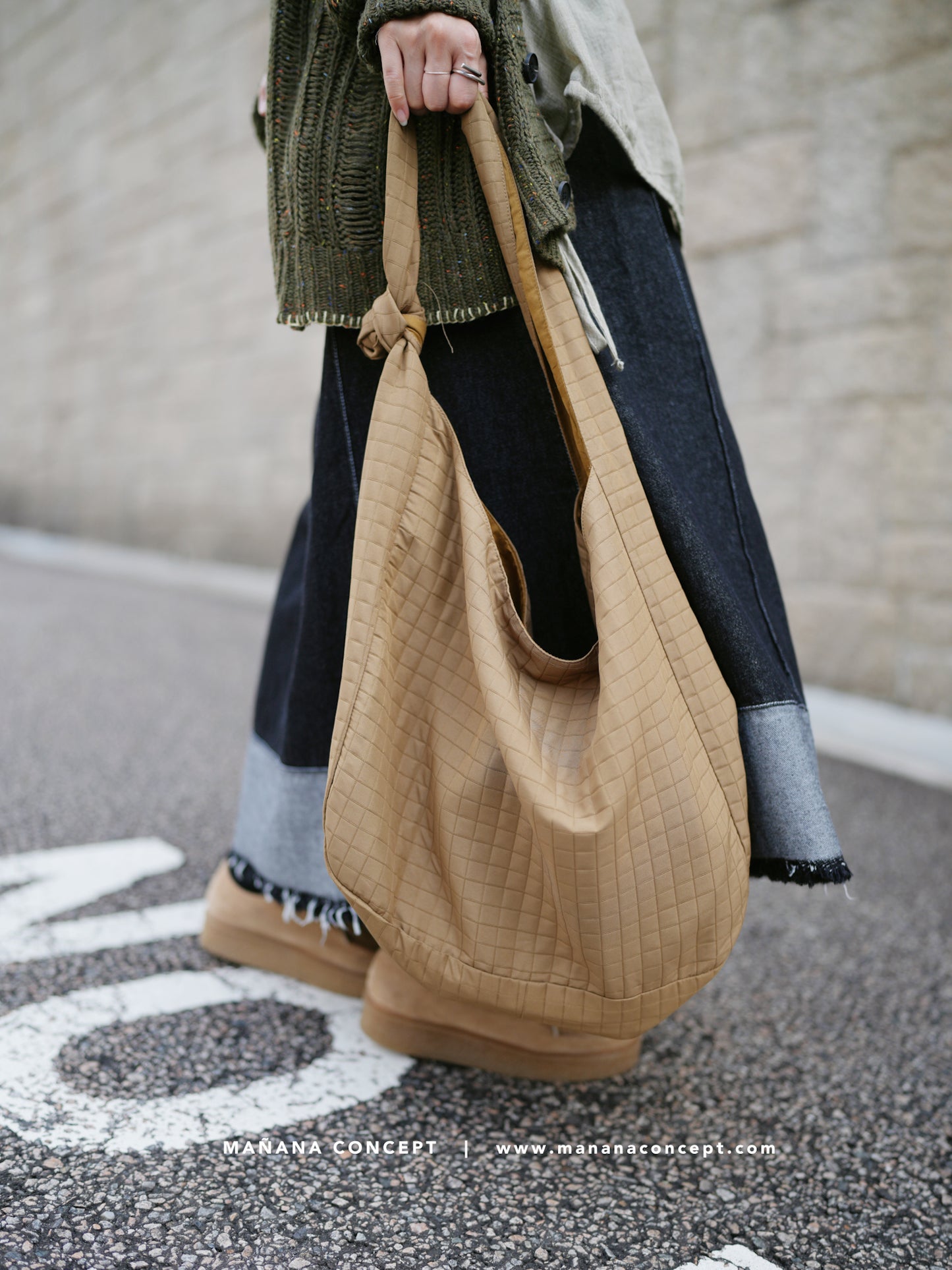 CA655 NYLON WAFFLE CROSSBAG