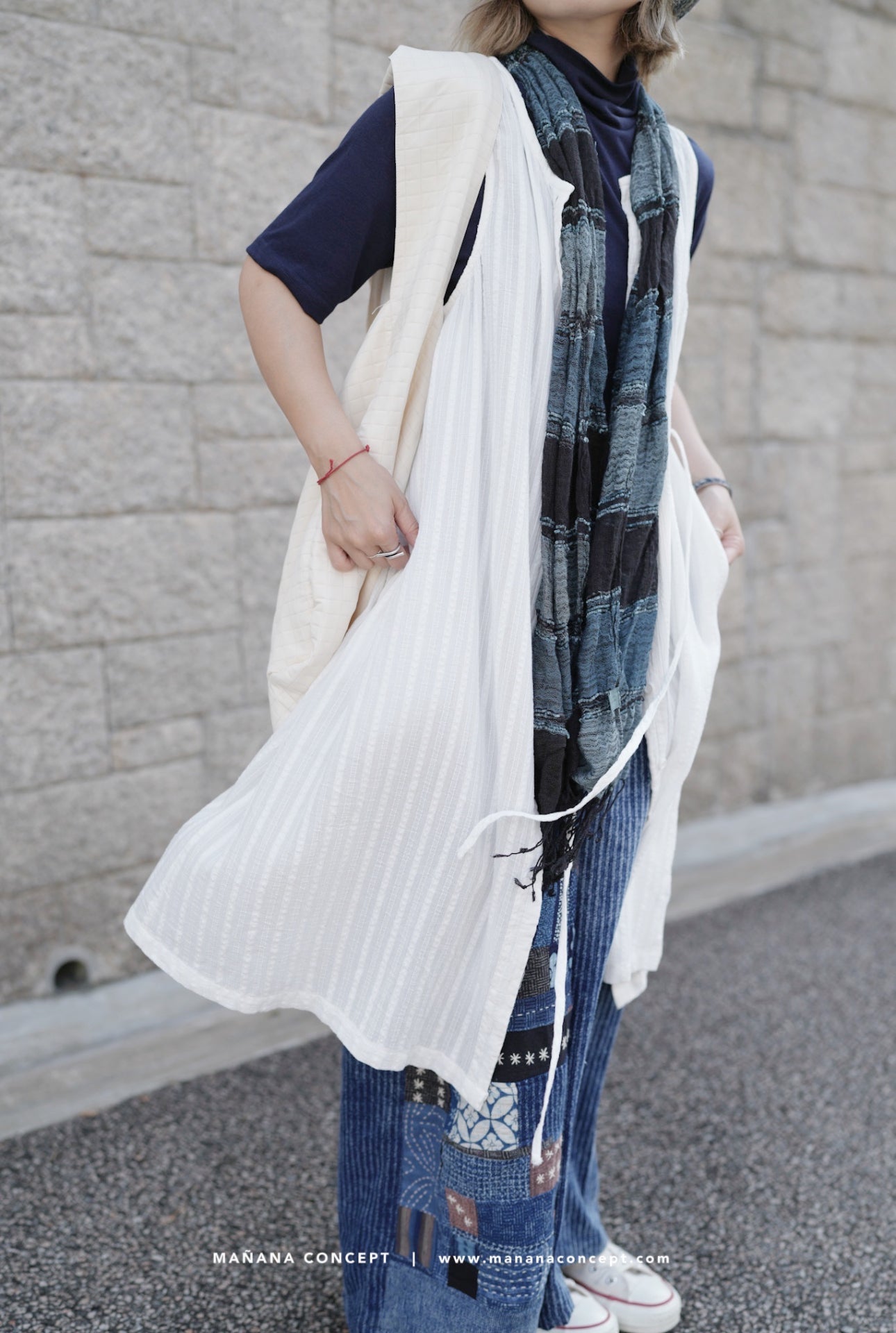 CA654 DOBBY STRIPE DRESS