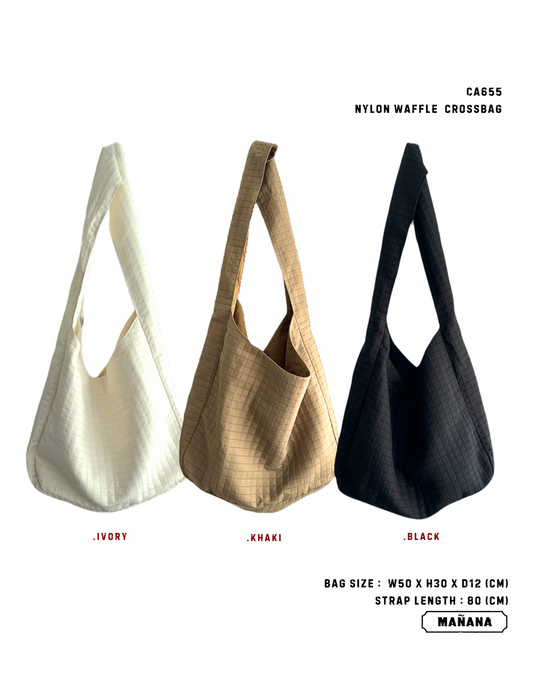 CA655 NYLON WAFFLE CROSSBAG