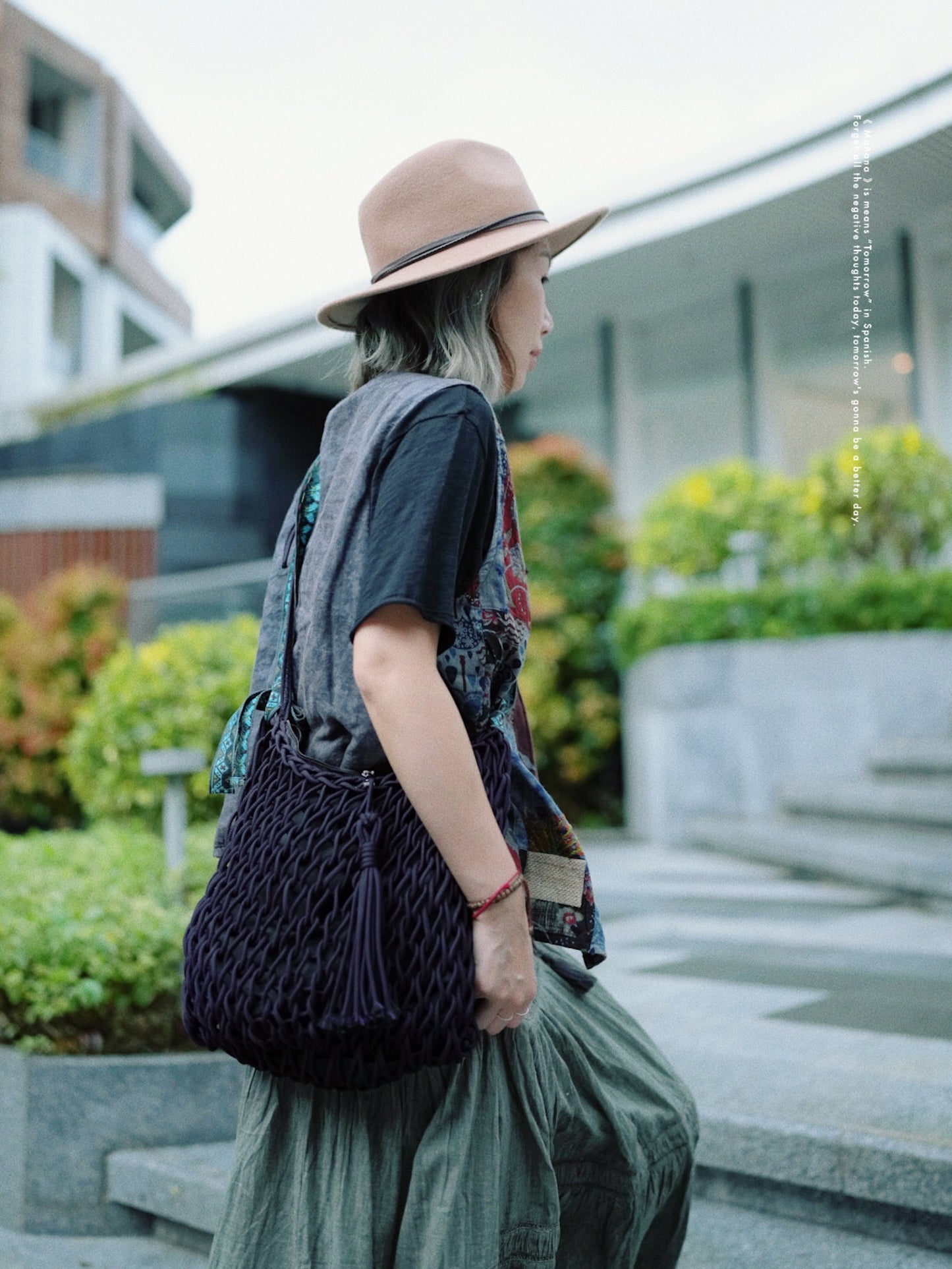 CA626 Mañana Handmade 2way Macrame Bag