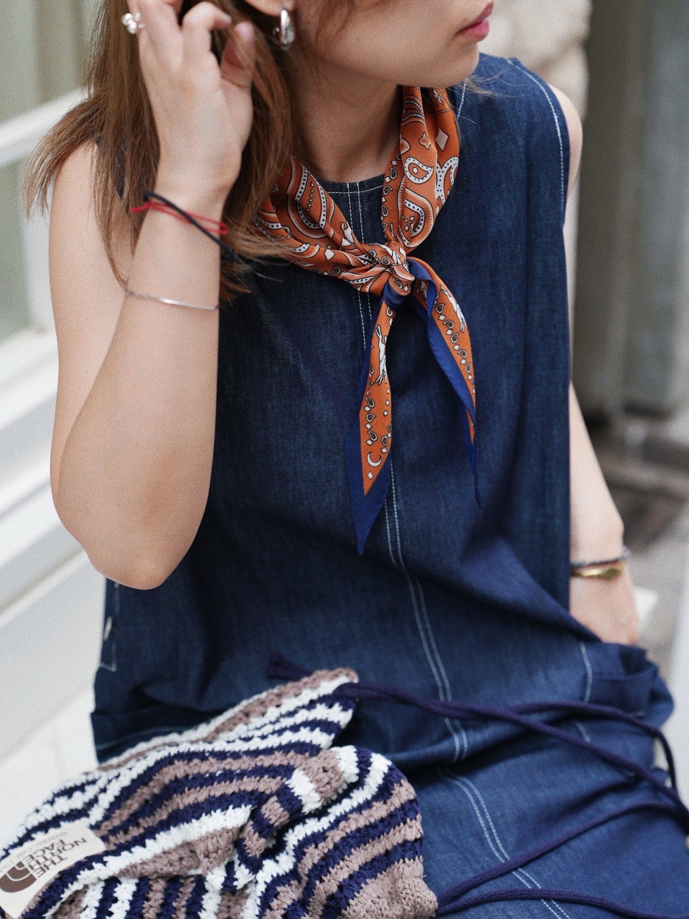 MZ759 LIGHT-WEIGHT DENIM ONE PIECE DRESS
