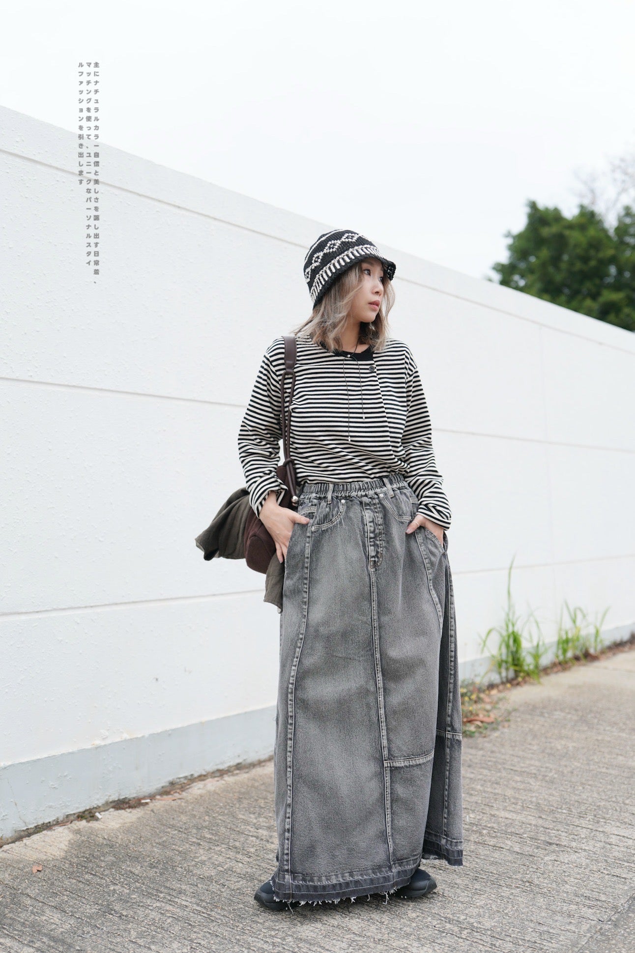 MZ619 ROUND NECK STRIPE TOP