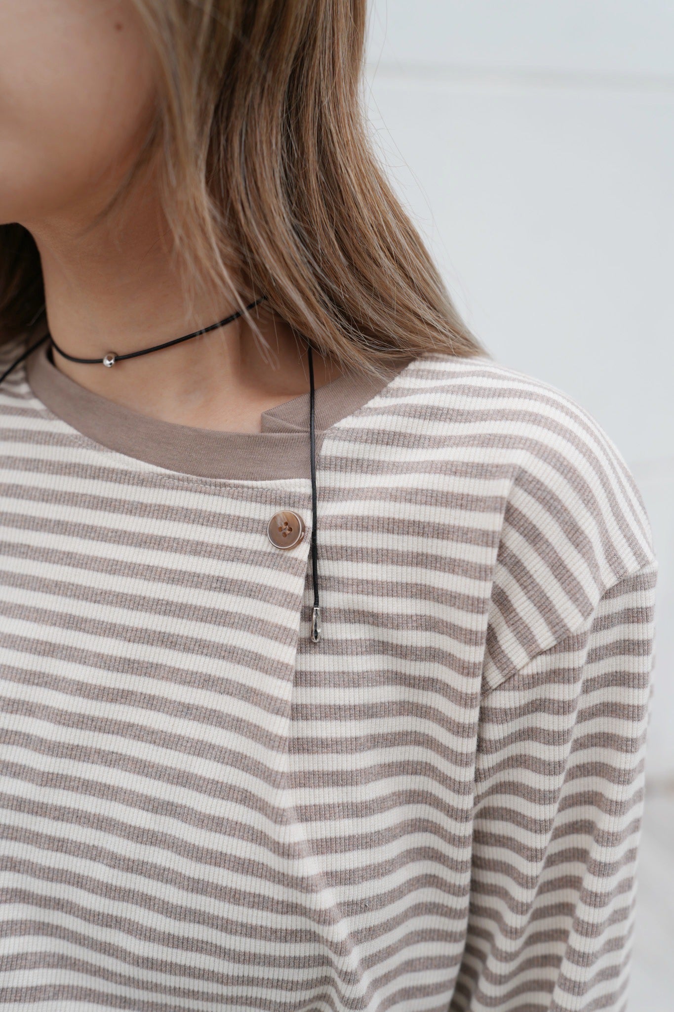 MZ619 ROUND NECK STRIPE TOP