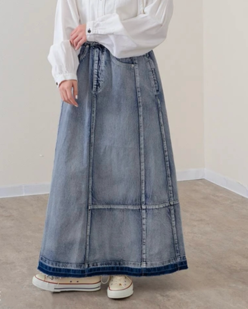NA434 REMAKE DESIGN DENIM SKIRT